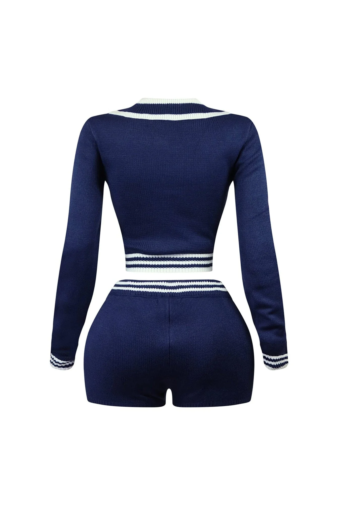 10 Out Of 10 Knit Collared Top & Shorts SET - Image 11