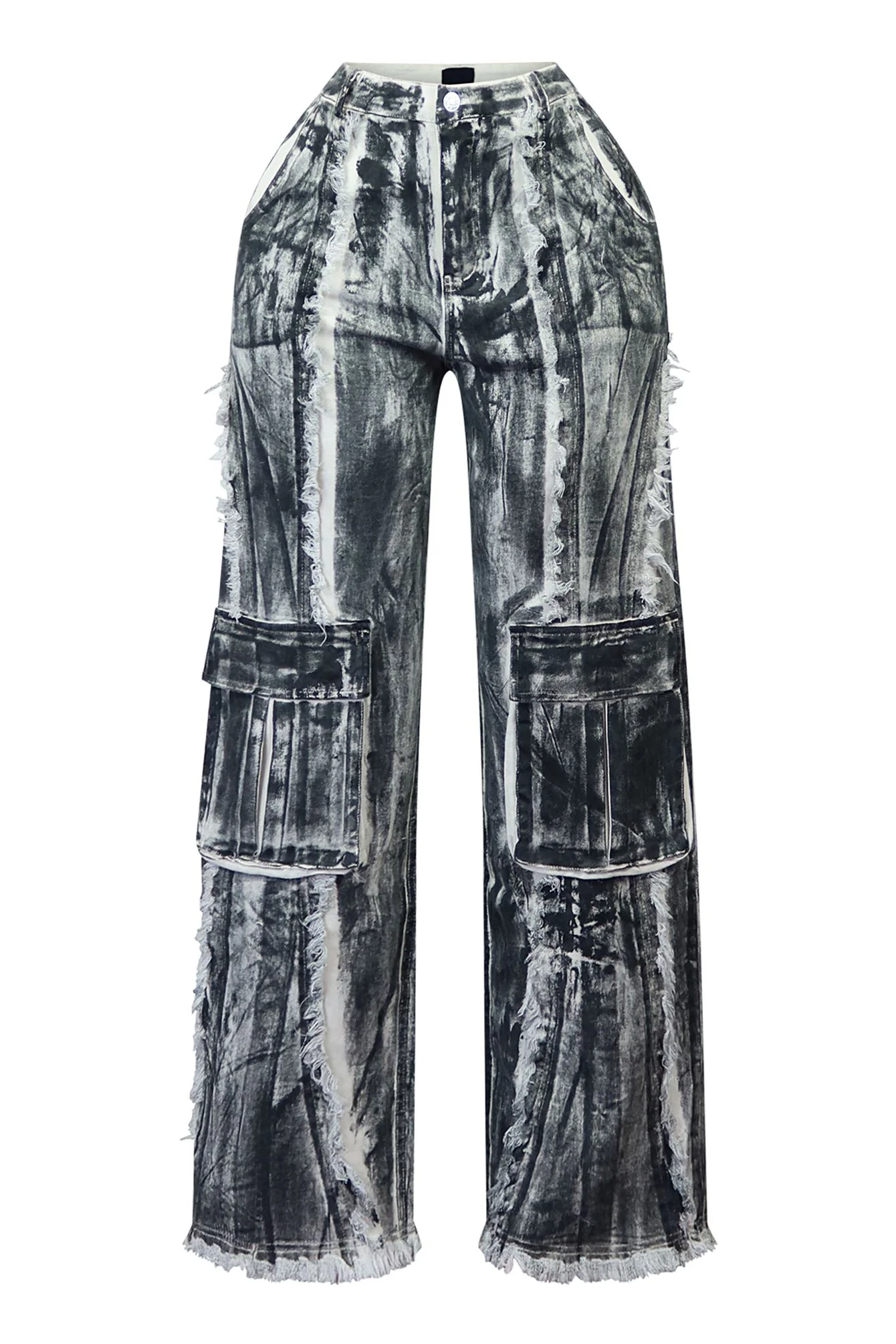 Addison Washed Frayed Hem Pants - Image 3