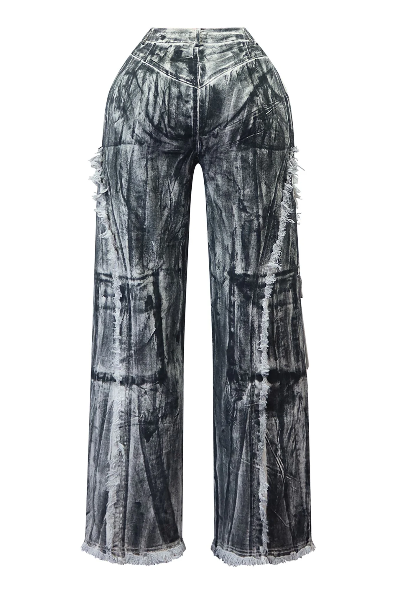 Addison Washed Frayed Hem Pants - Image 4
