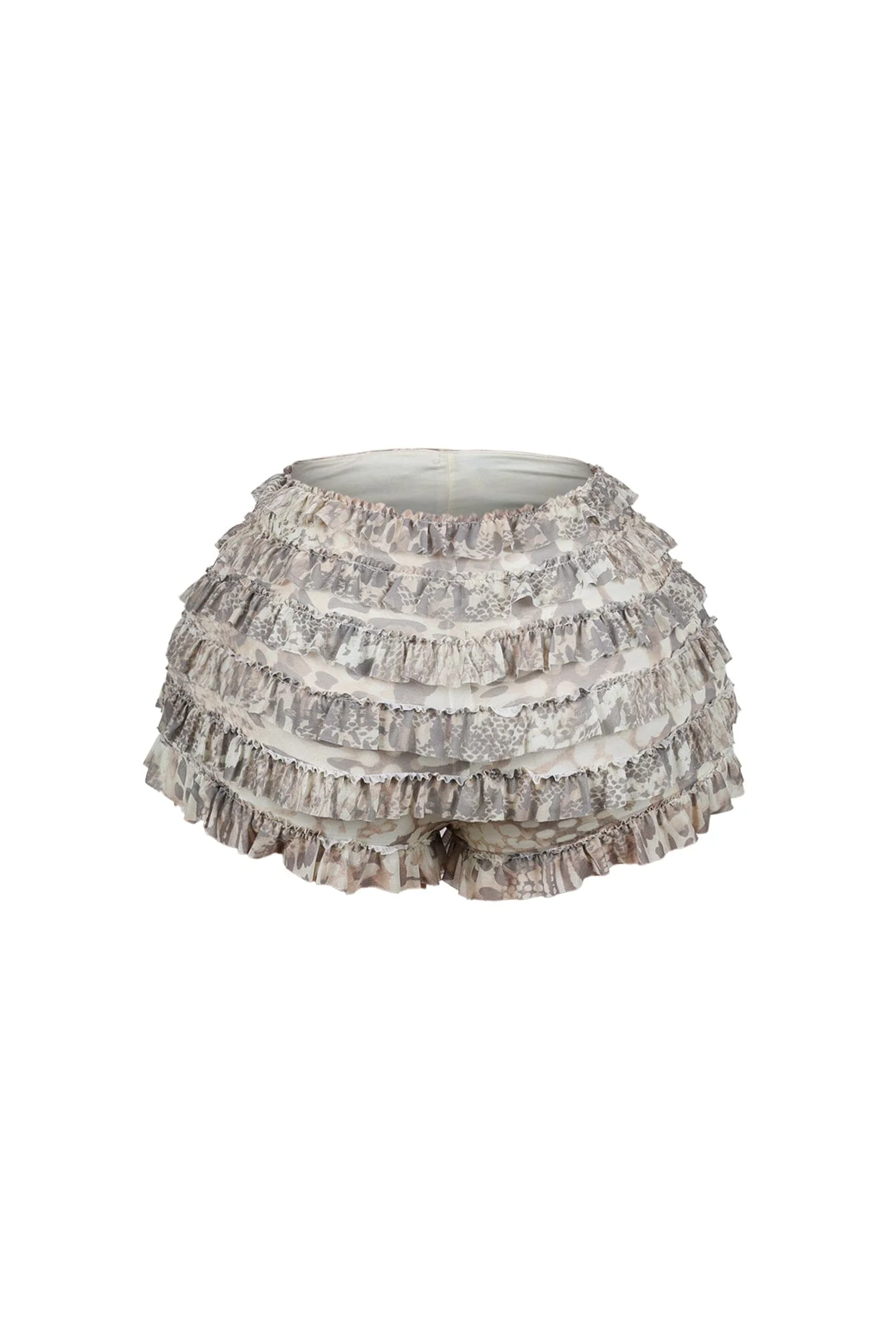 Adelynn Mesh Print Ruffle Layered Skort - Image 5