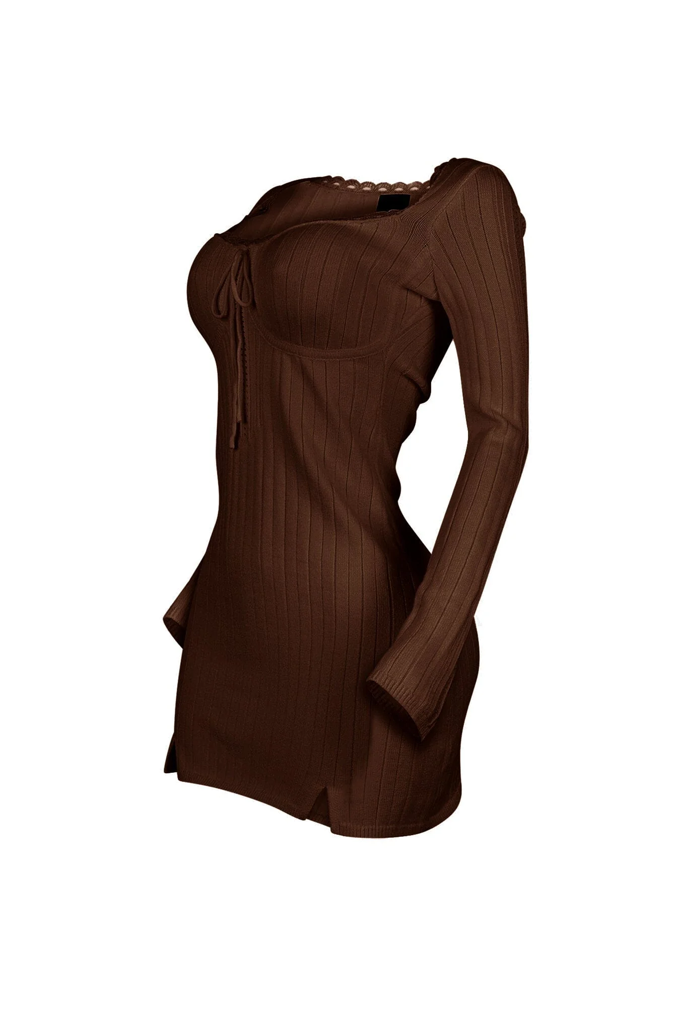 Analia Scoop Lace Sweater Mini Dress - Image 8