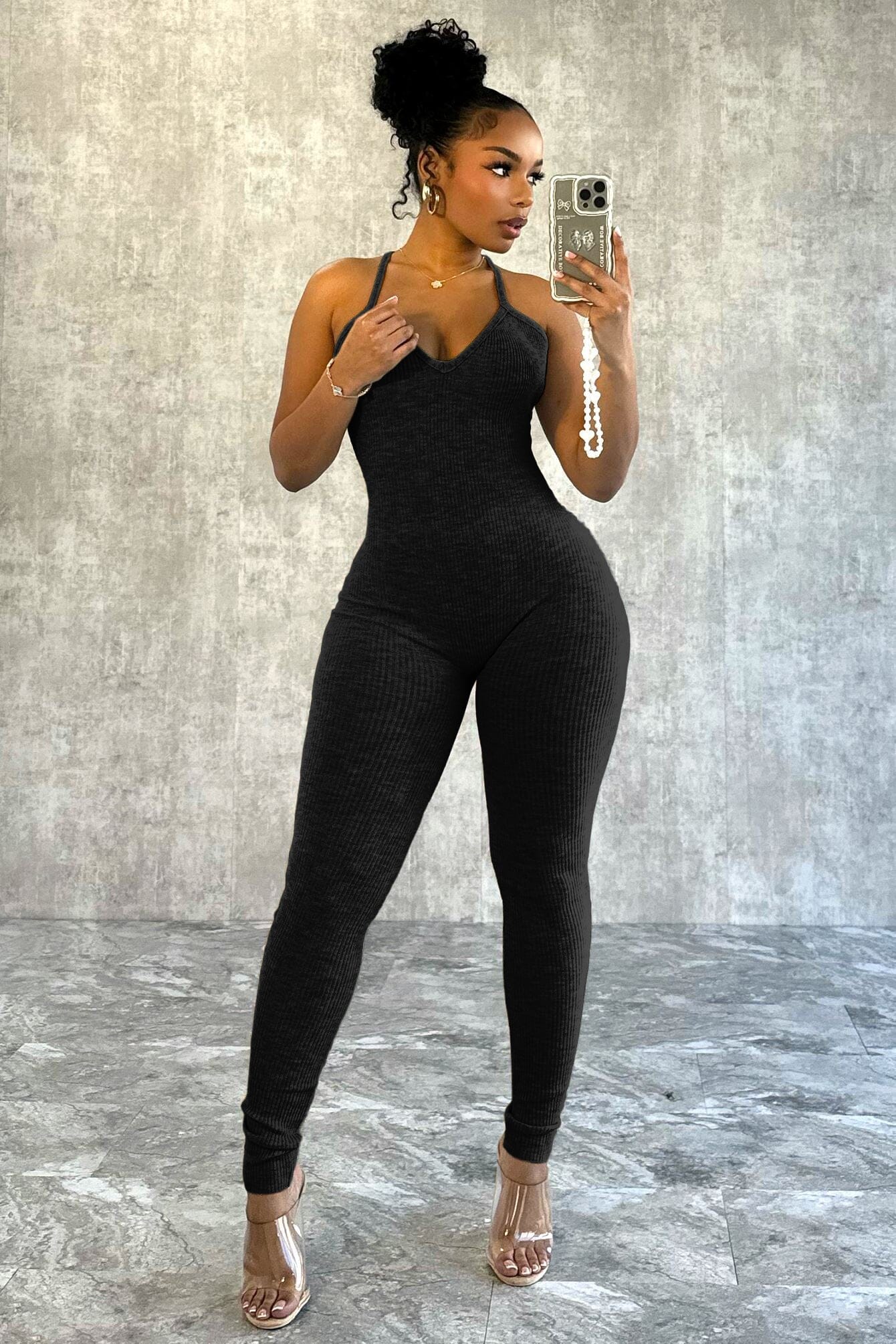 Archives Ribbed Open Back Jumpsuit - Image 5