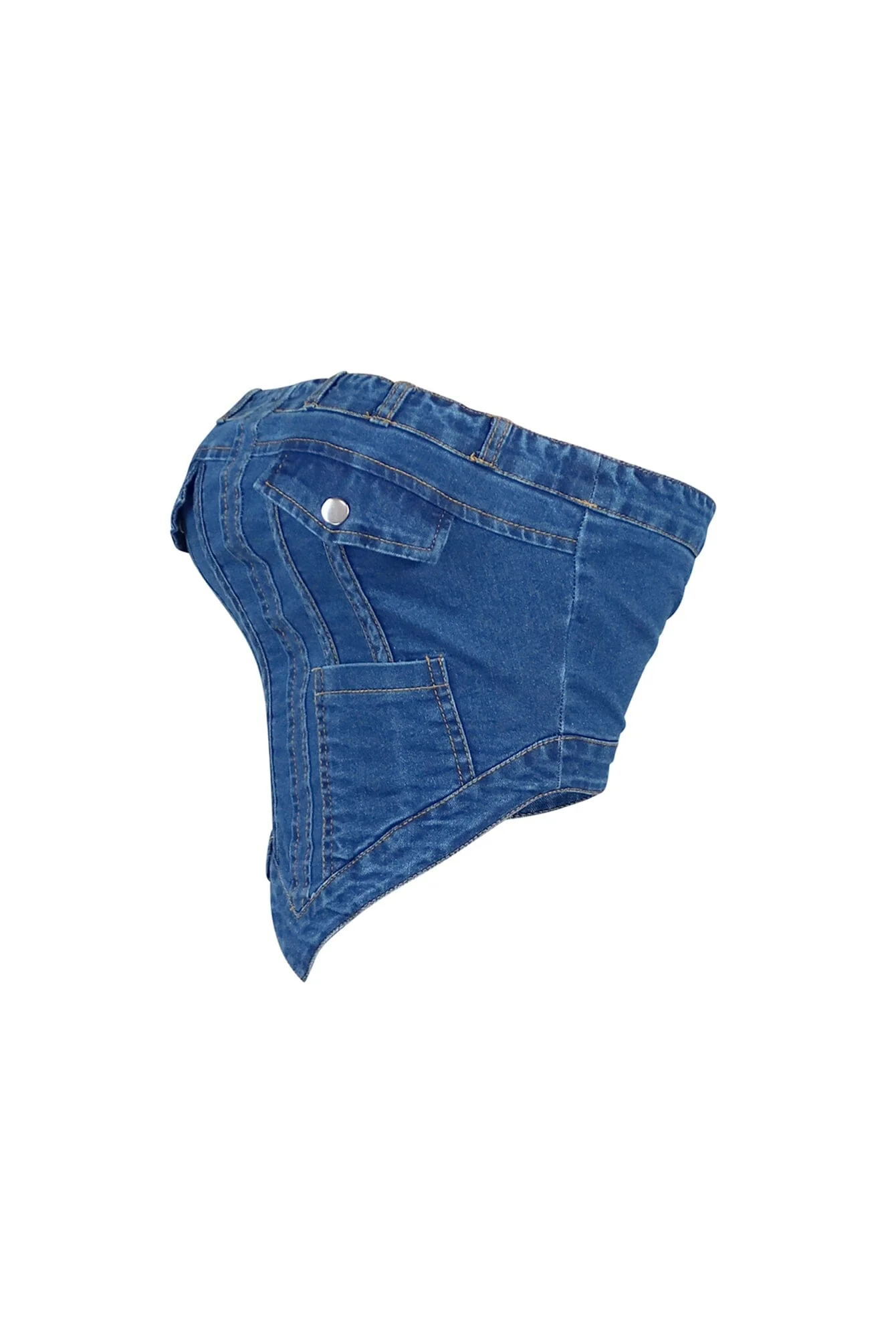 As It Was Strapless Denim Top - Image 5