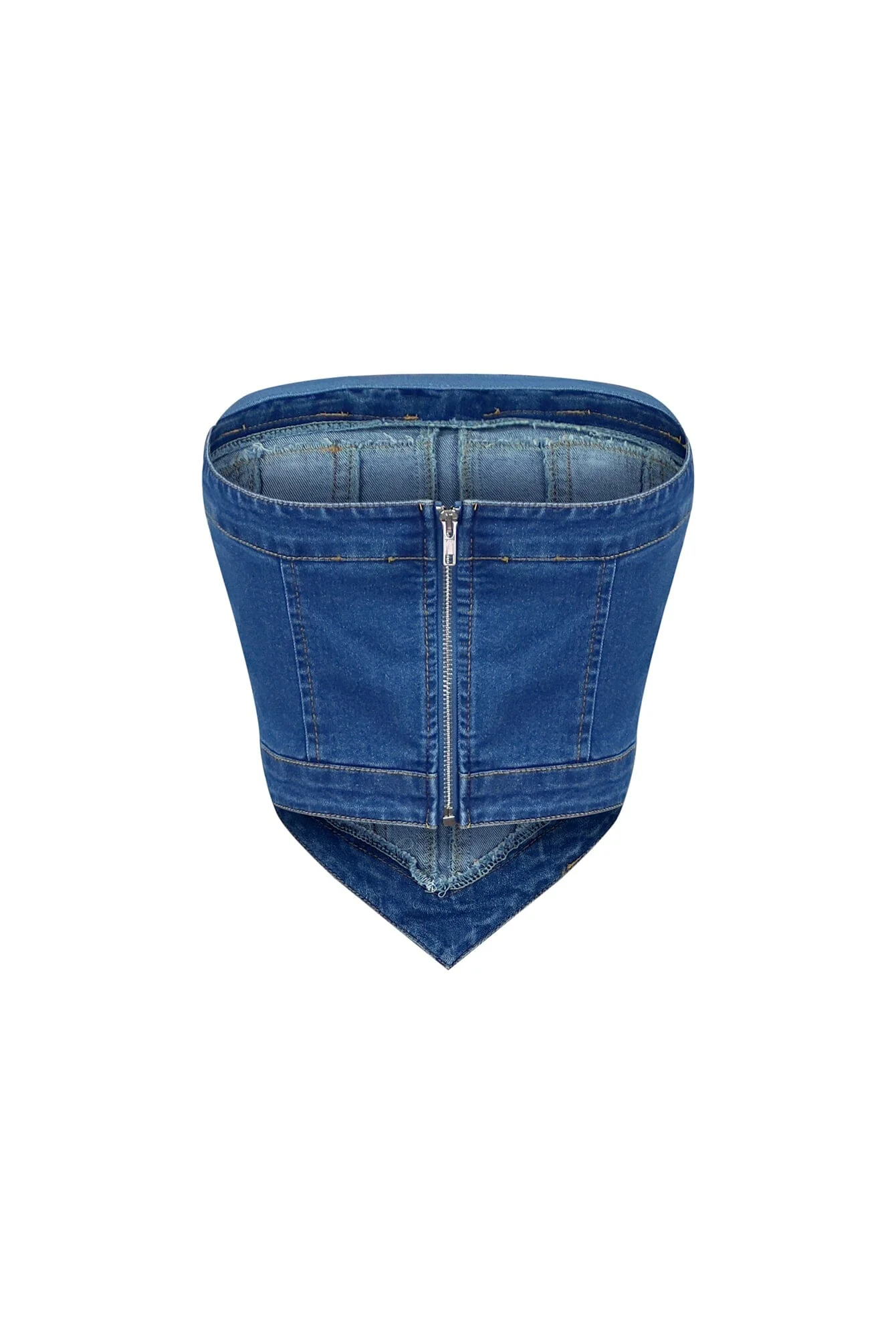 As It Was Strapless Denim Top - Image 6