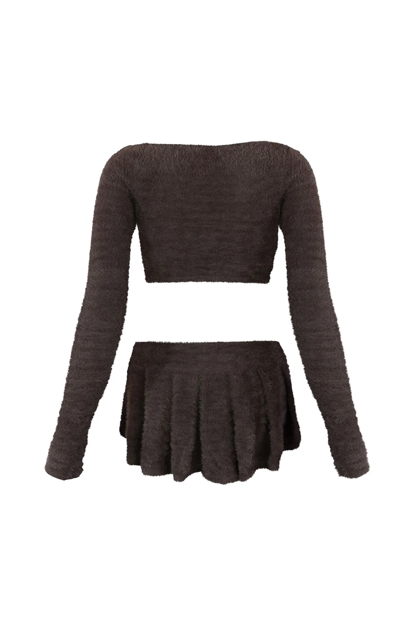 As Time Goes Fuzzy Cardigan Top & Skirt SET - Image 18