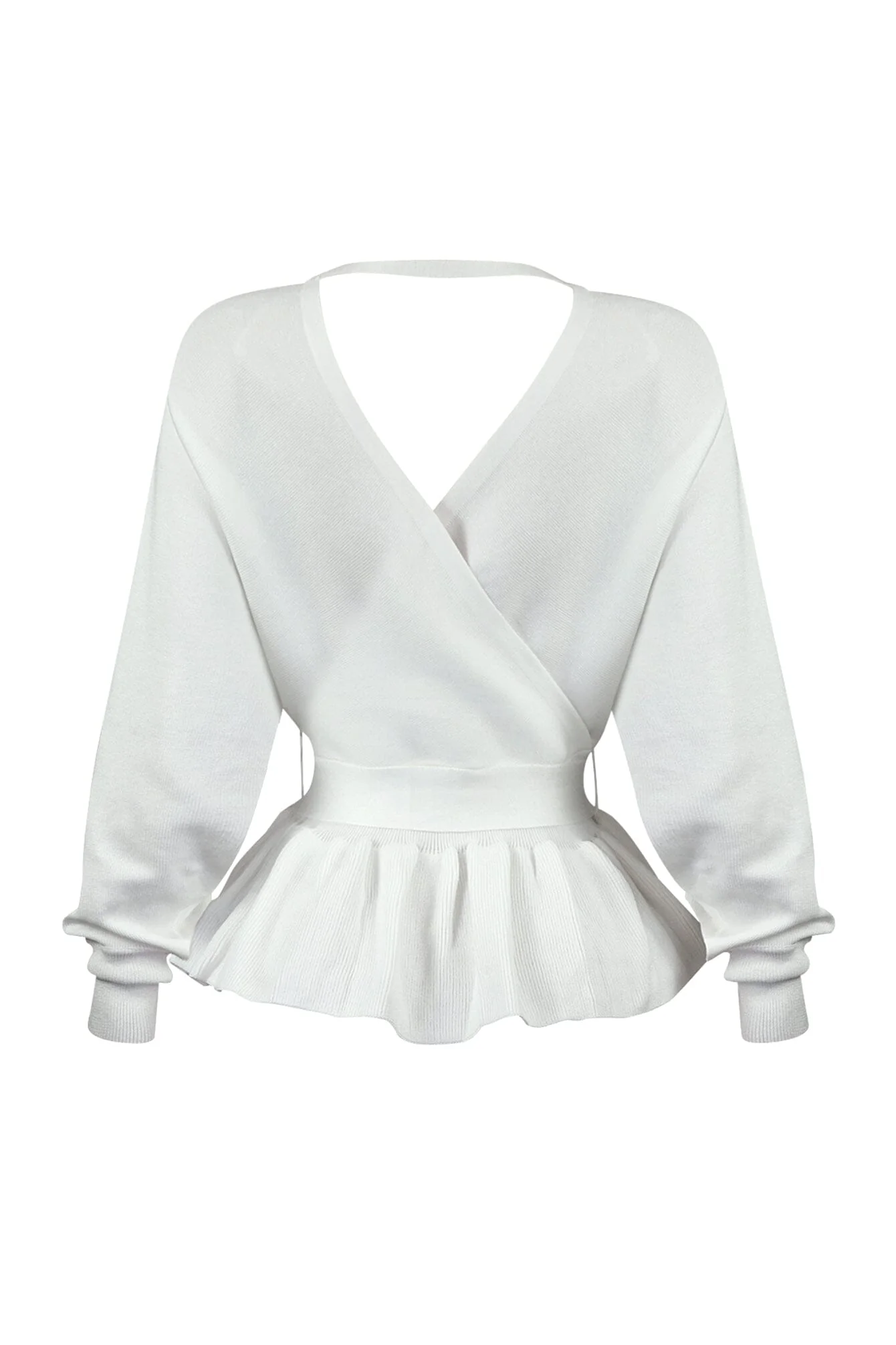 Aubrey Pearl Knit Wrap Sweater - Image 8