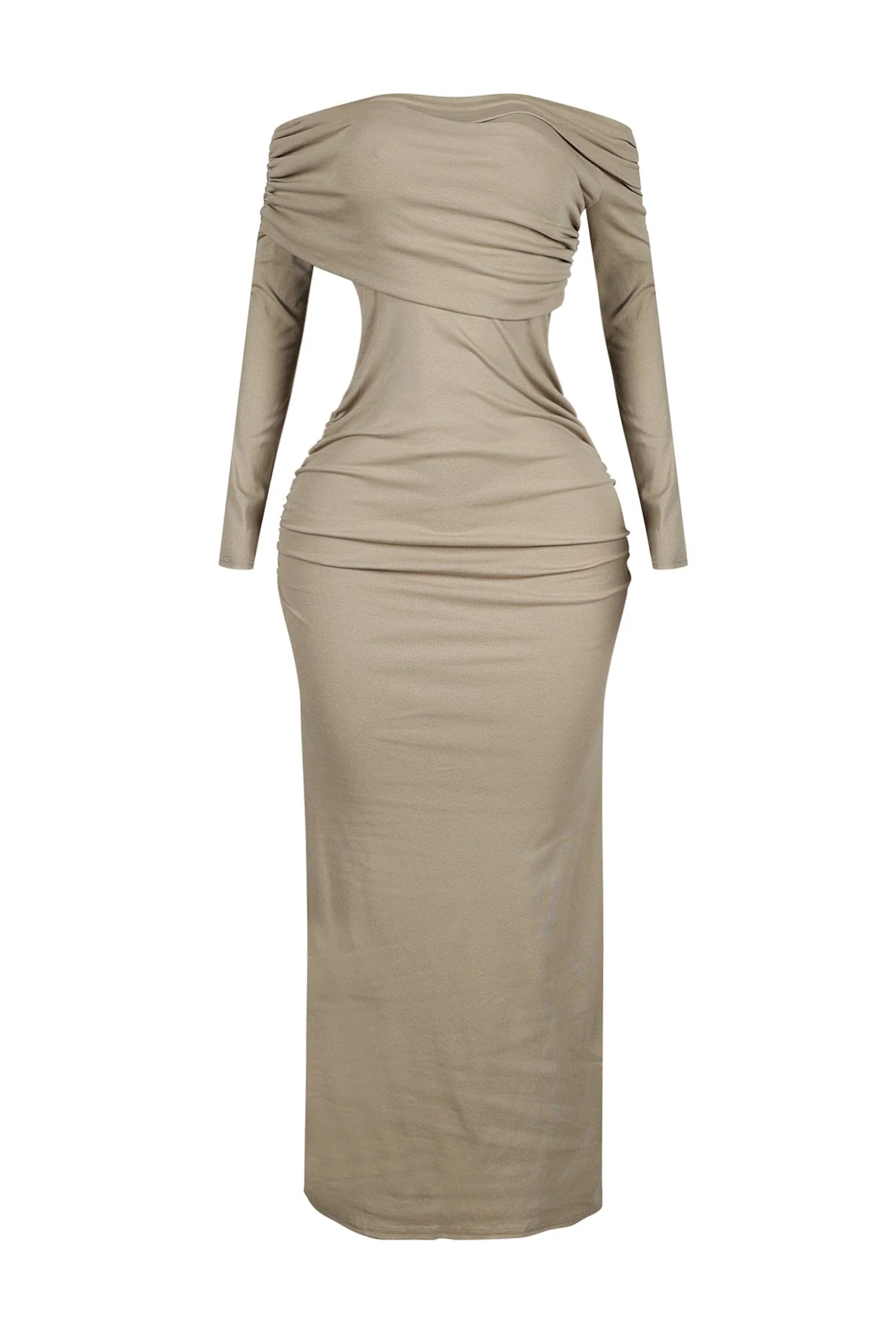 Azaria Off Shoulder Ruched Maxi Dress - Image 5