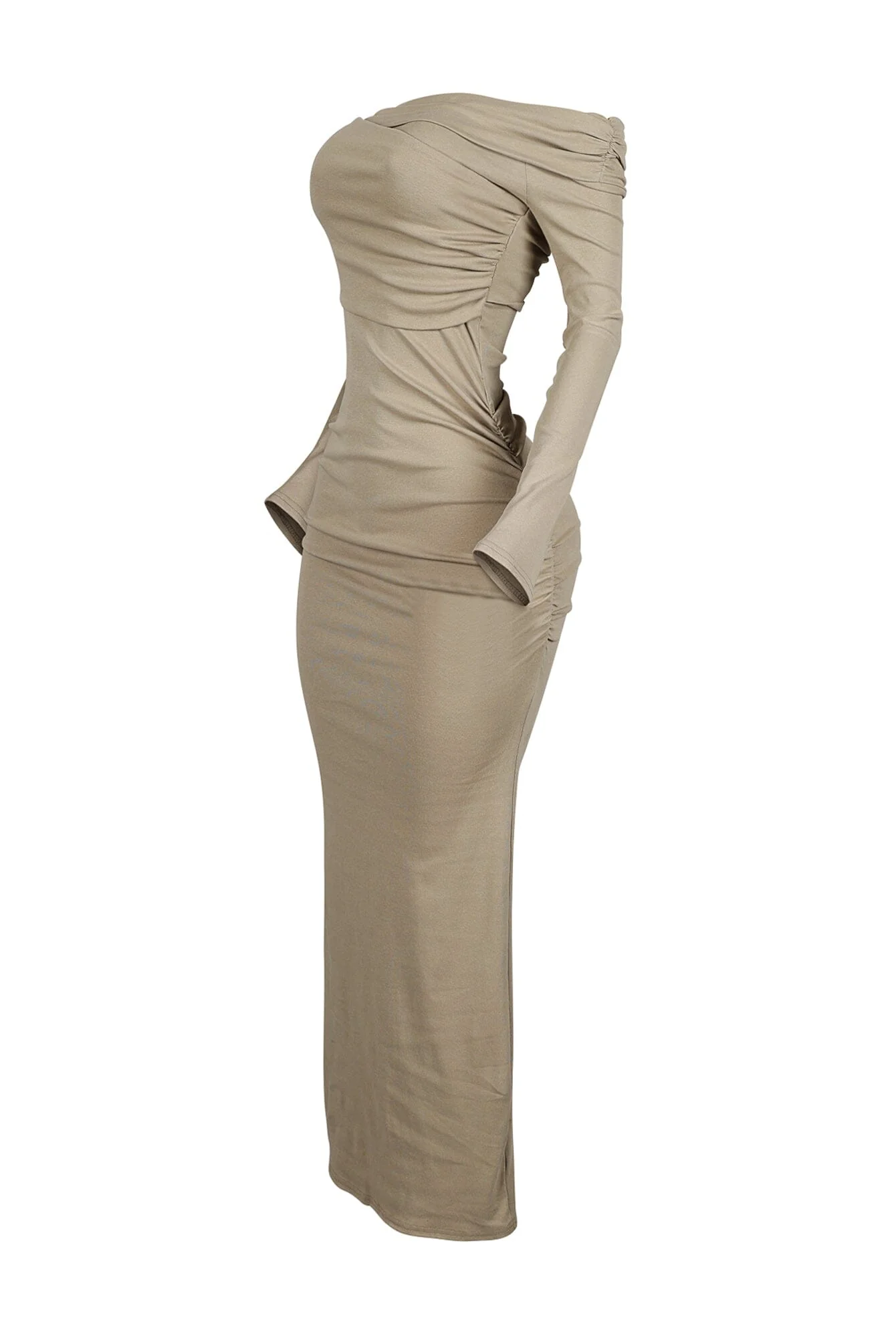 Azaria Off Shoulder Ruched Maxi Dress - Image 6