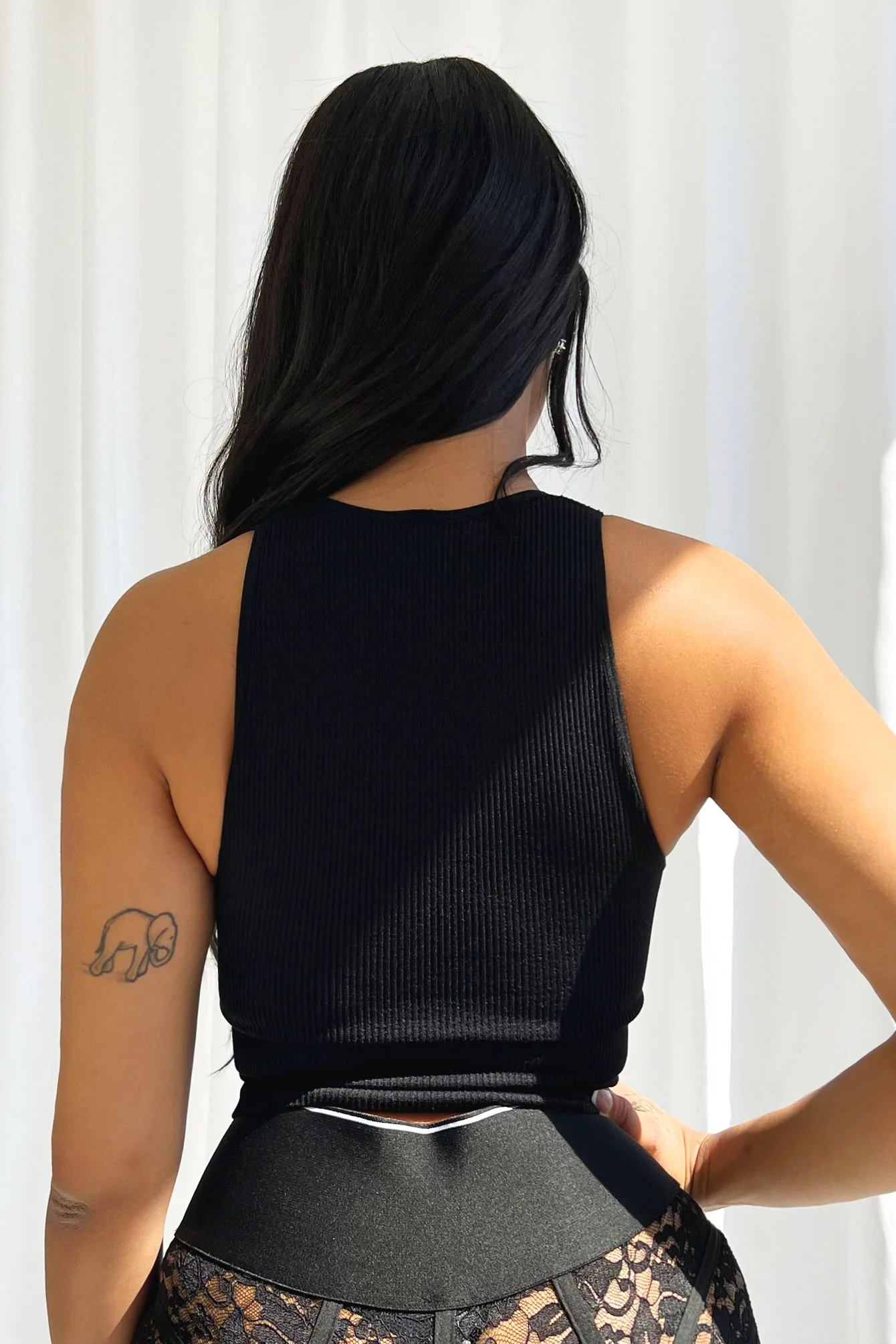 Ice Cream Basic Deep V Crop Top - Image 5