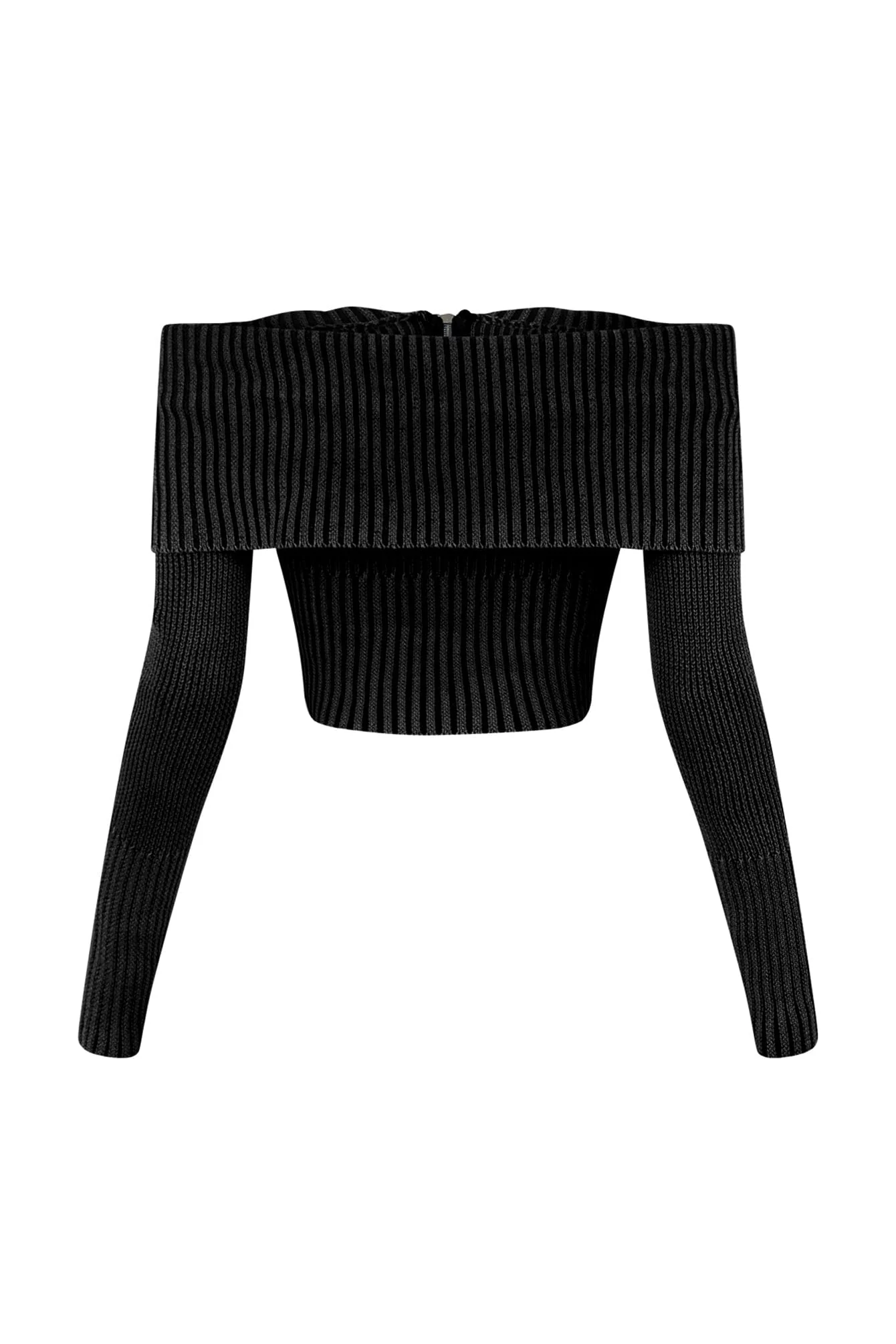 Bethany Folded Cape Zipper Sweater - Image 4