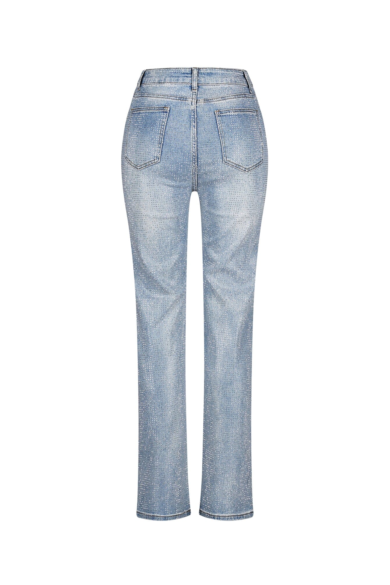 Better Attitude Rhinestone Straight Jeans - Image 4