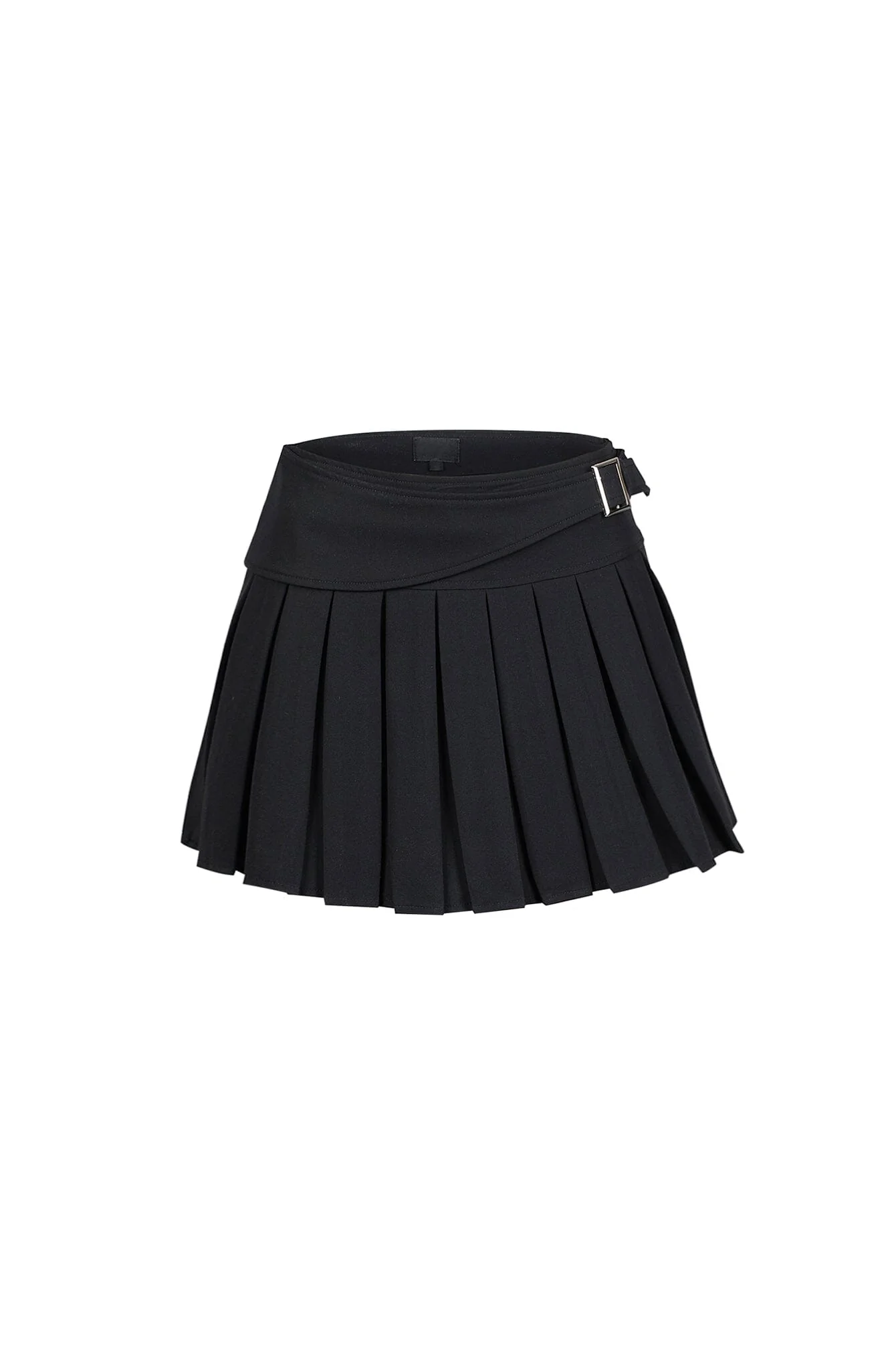 Black Current Pleated Mini Skirt - Image 3