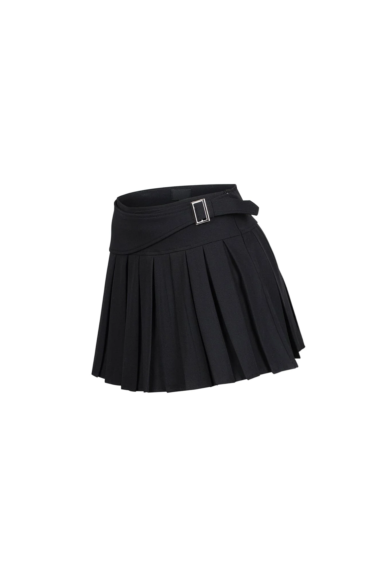 Black Current Pleated Mini Skirt - Image 4
