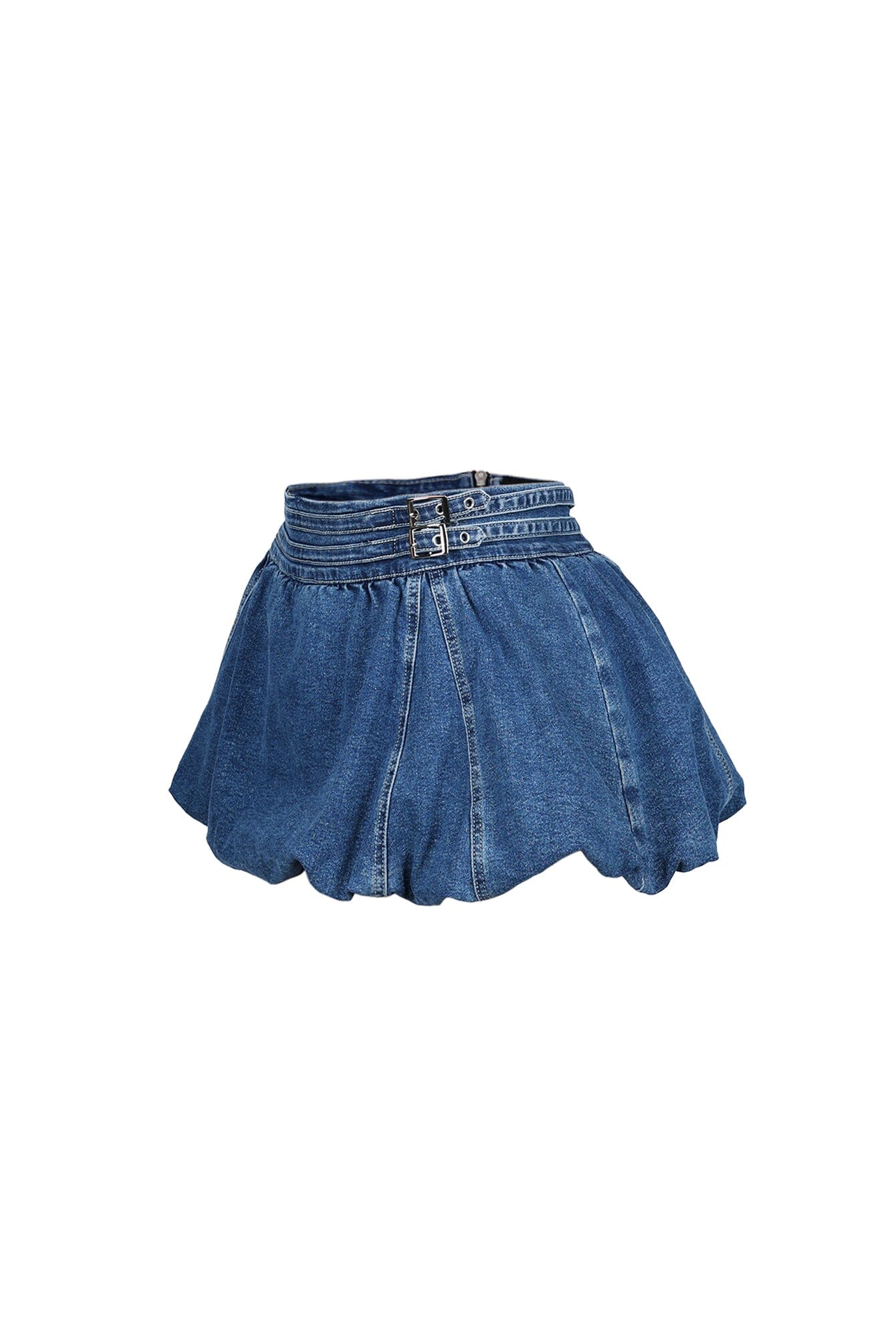 Bloomington Buckled Denim Skort - Image 4