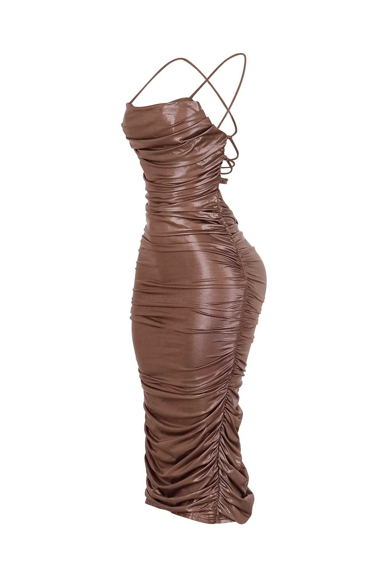 Bravela Ruched Midi Dress - Image 7