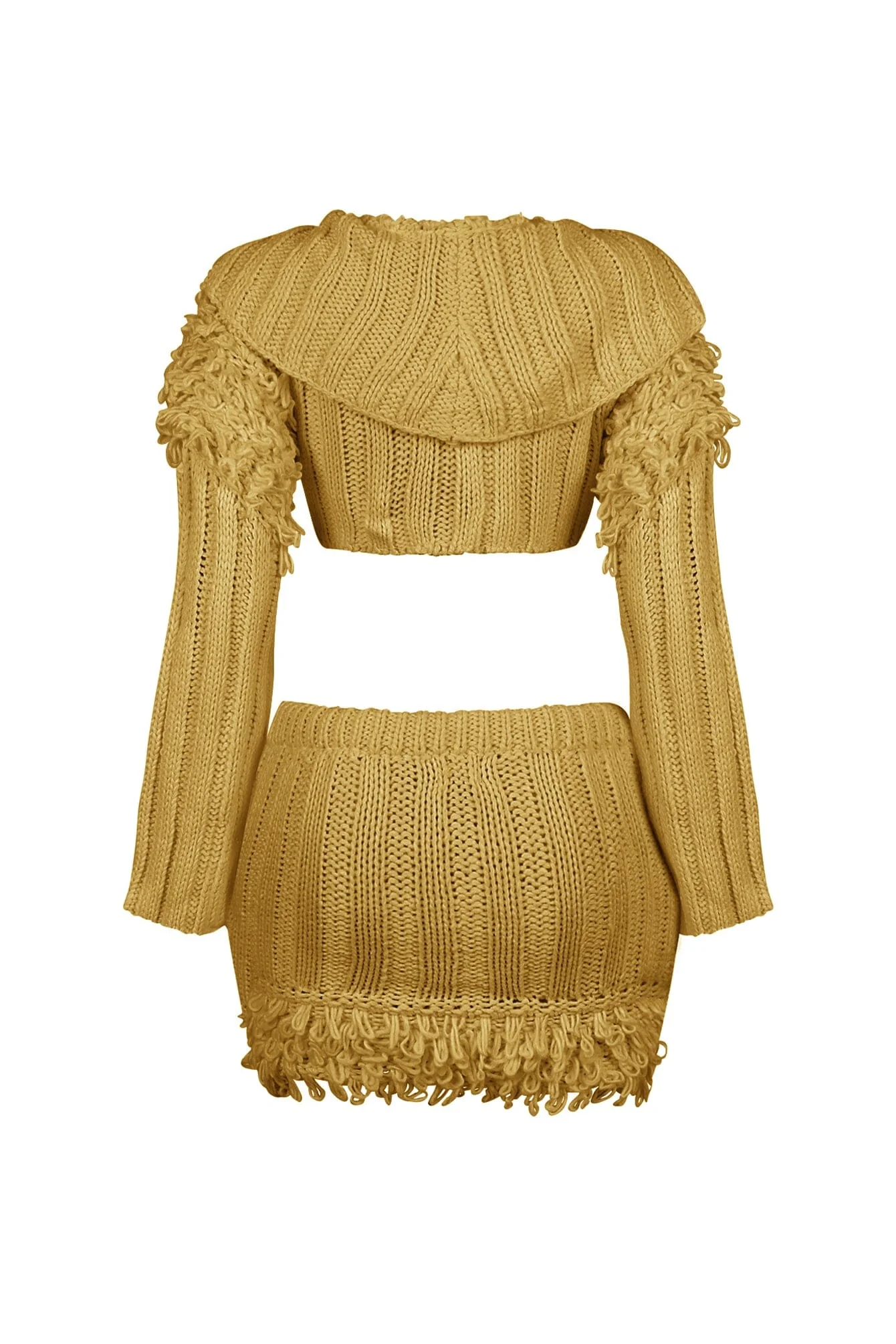 Briana Knit Cropped Top & Skirt SET - Image 9