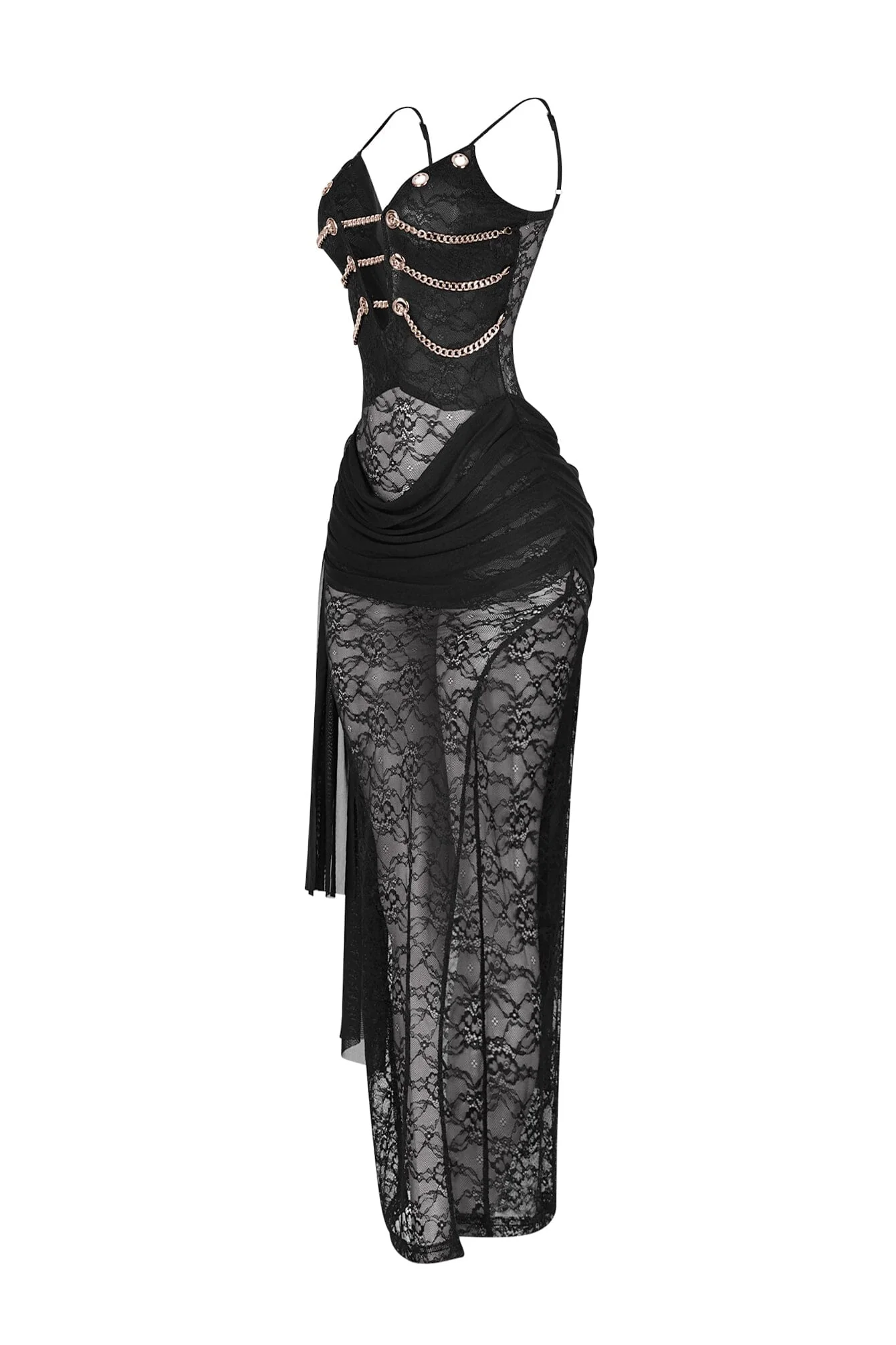 Chained in Lace Maxi Dress - Image 5