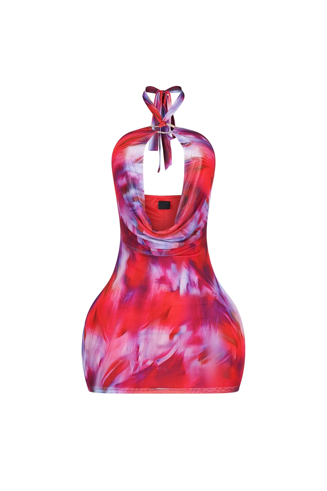 Chiara Printed Metal Halter Dress - Image 4