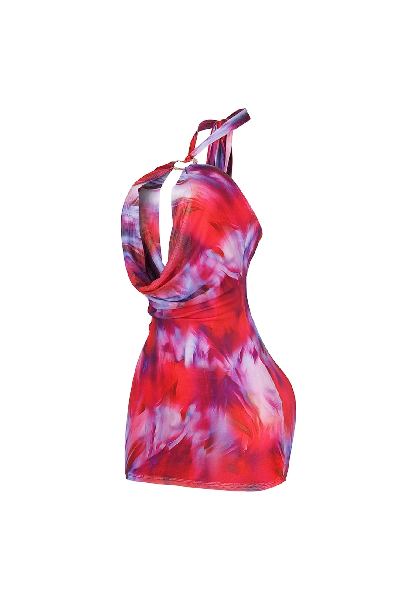 Chiara Printed Metal Halter Dress - Image 5