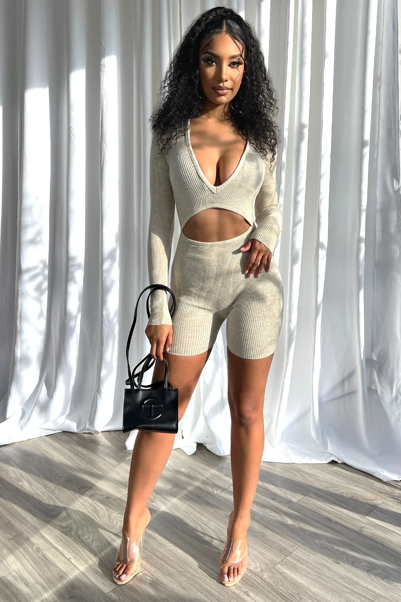 Cut Him Off Cutout Long Sleeve Romper - Image 9