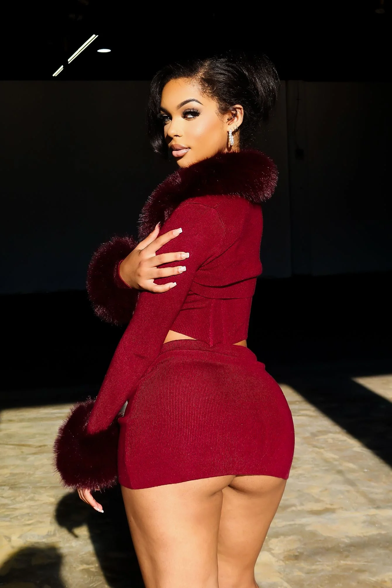 Dakota Fur Trim Knit 3 Piece SET - Image 3