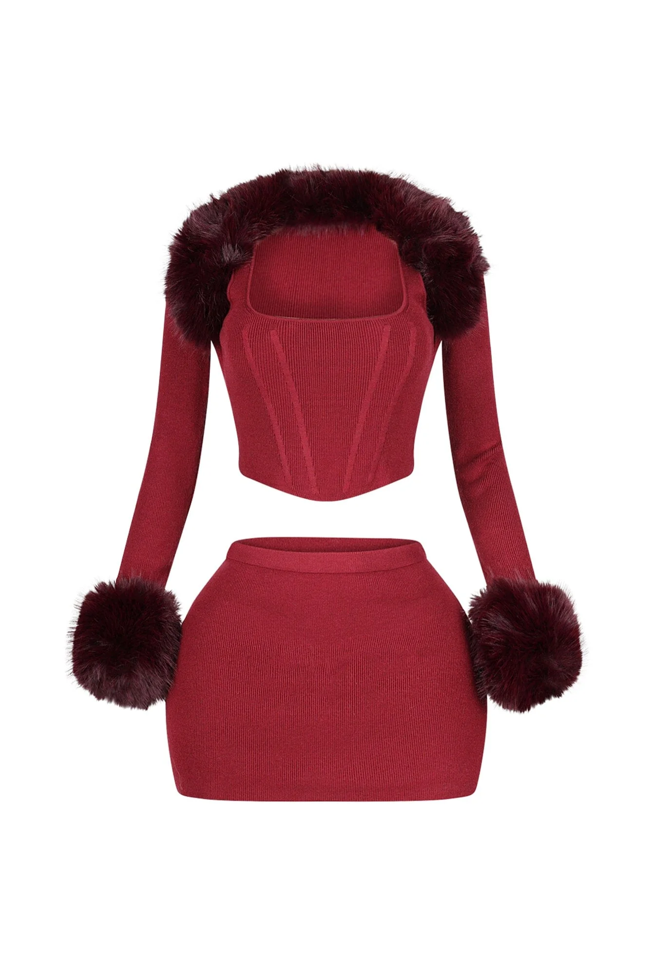 Dakota Fur Trim Knit 3 Piece SET - Image 5