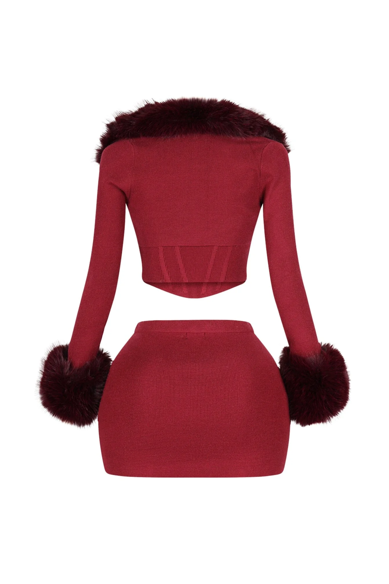 Dakota Fur Trim Knit 3 Piece SET - Image 9