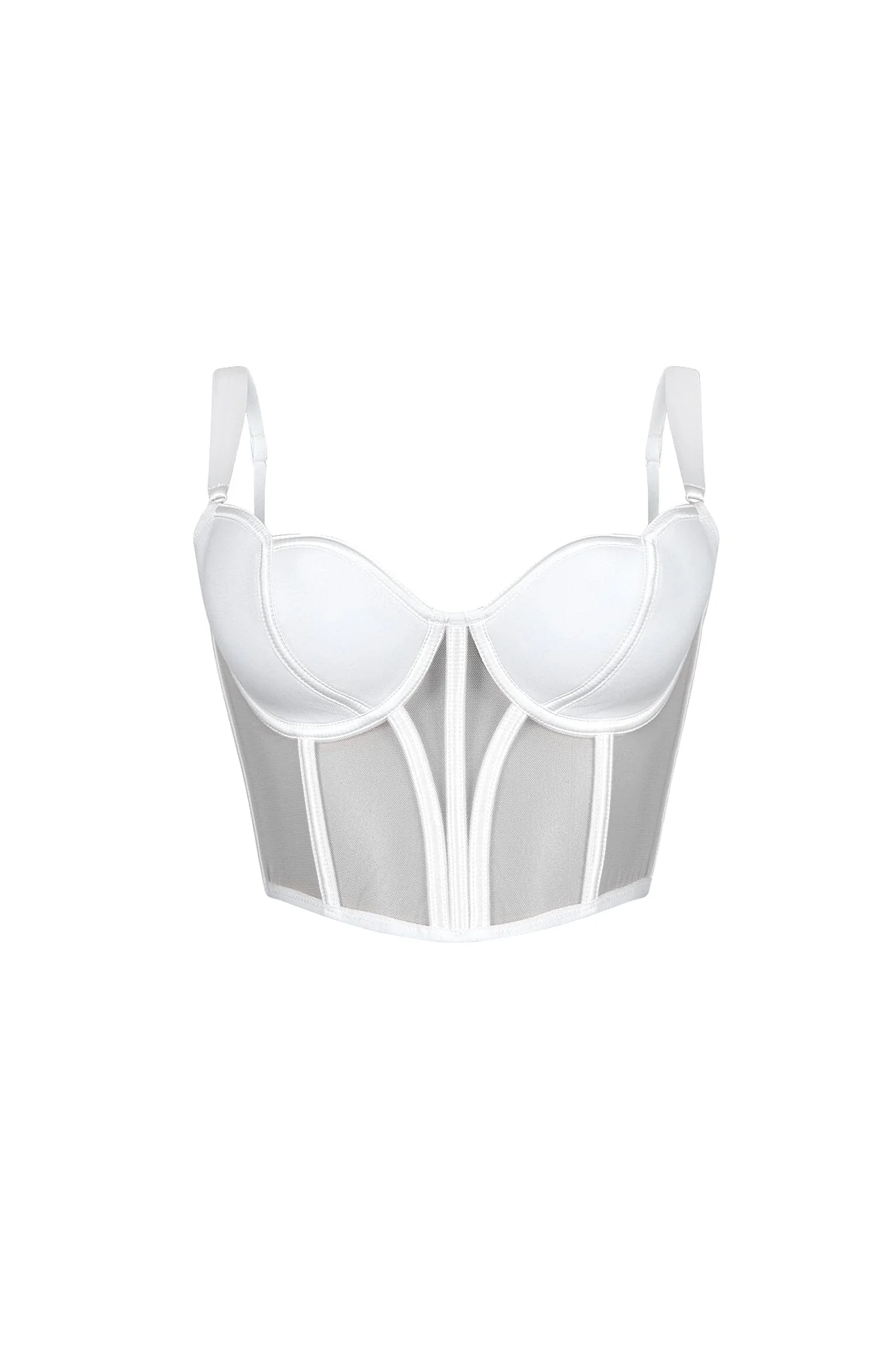 Delicate Love Mesh Boned Bustier - Image 6