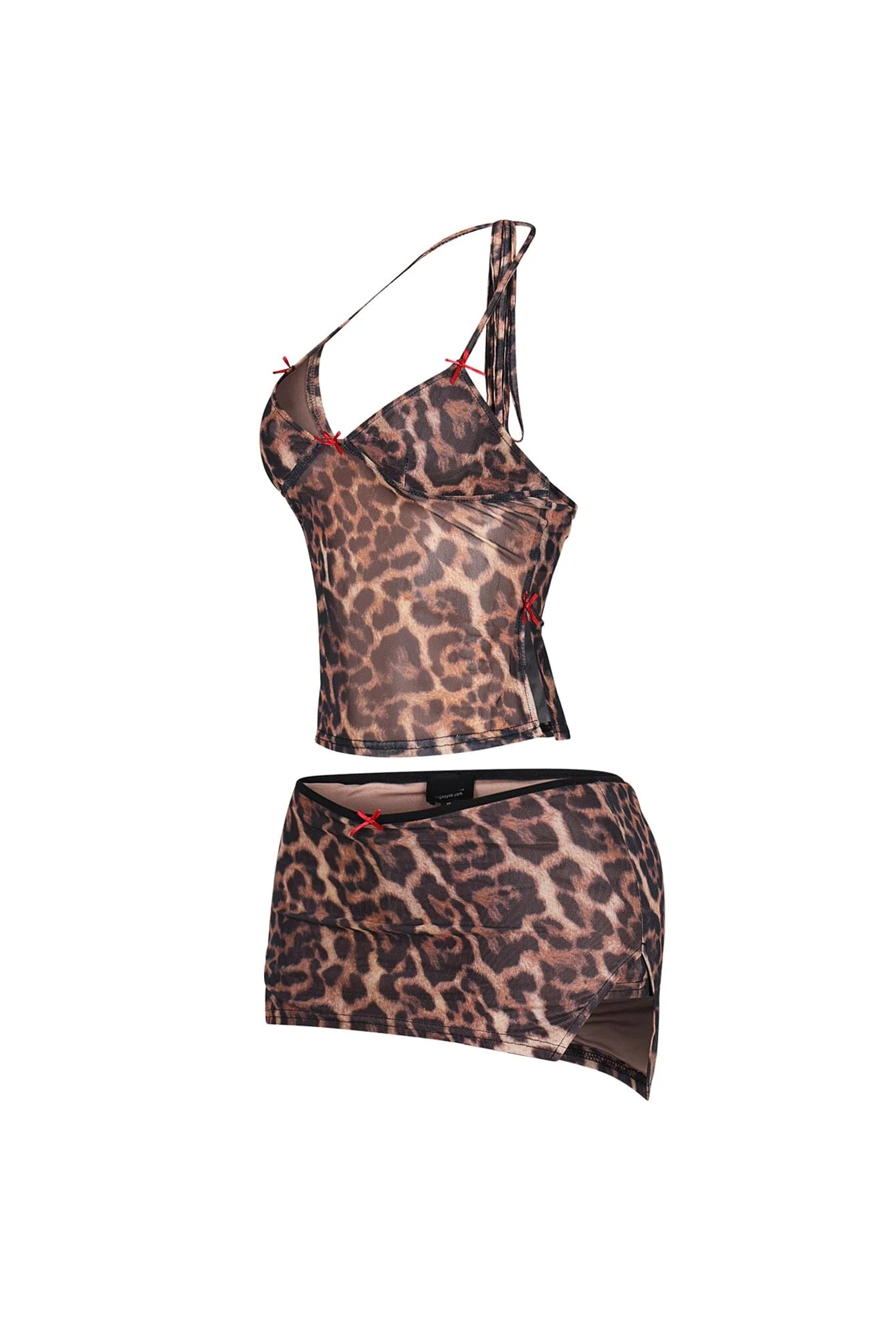 Desea Leopard Mesh Top & Skirt SET - Image 5