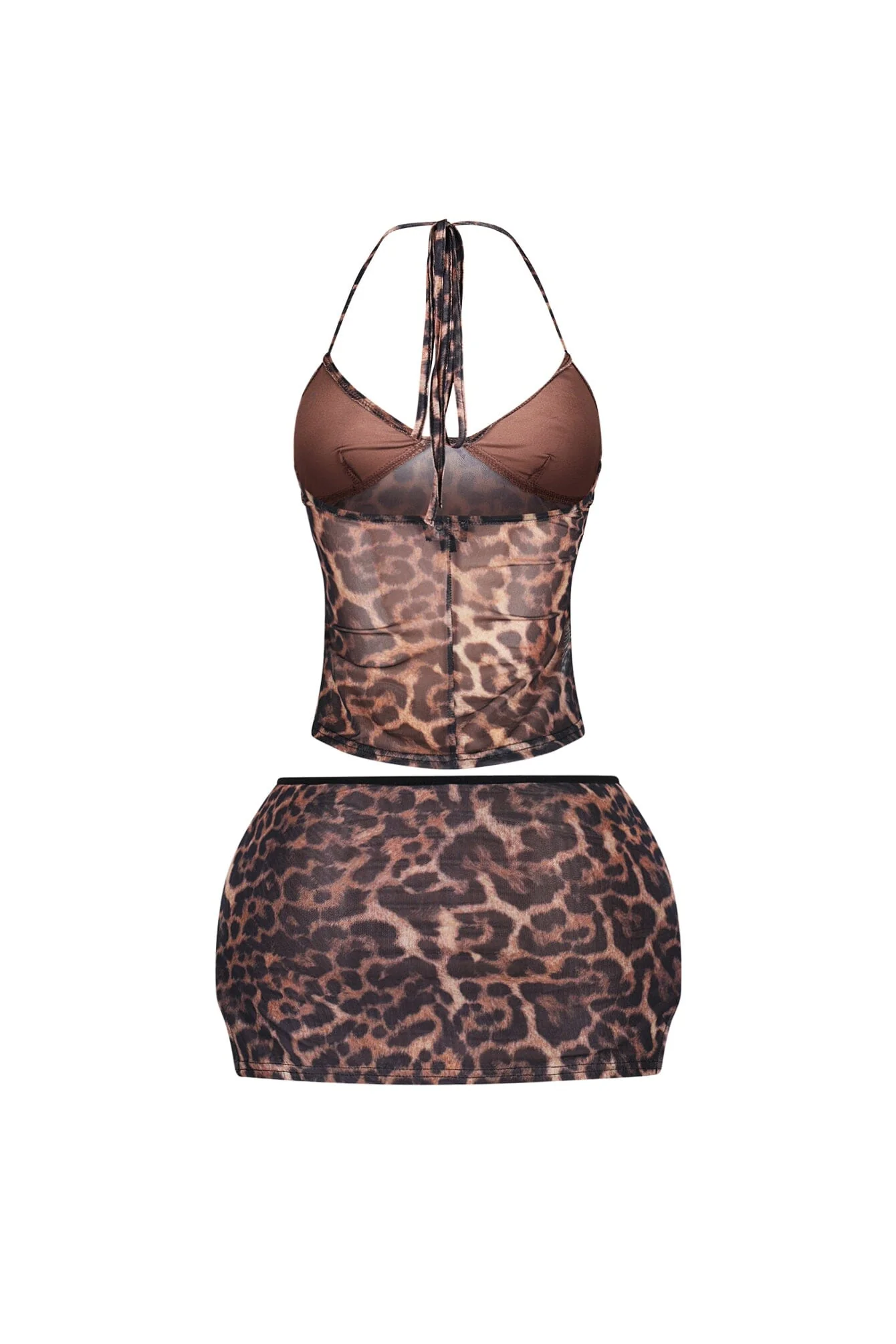 Desea Leopard Mesh Top & Skirt SET - Image 6