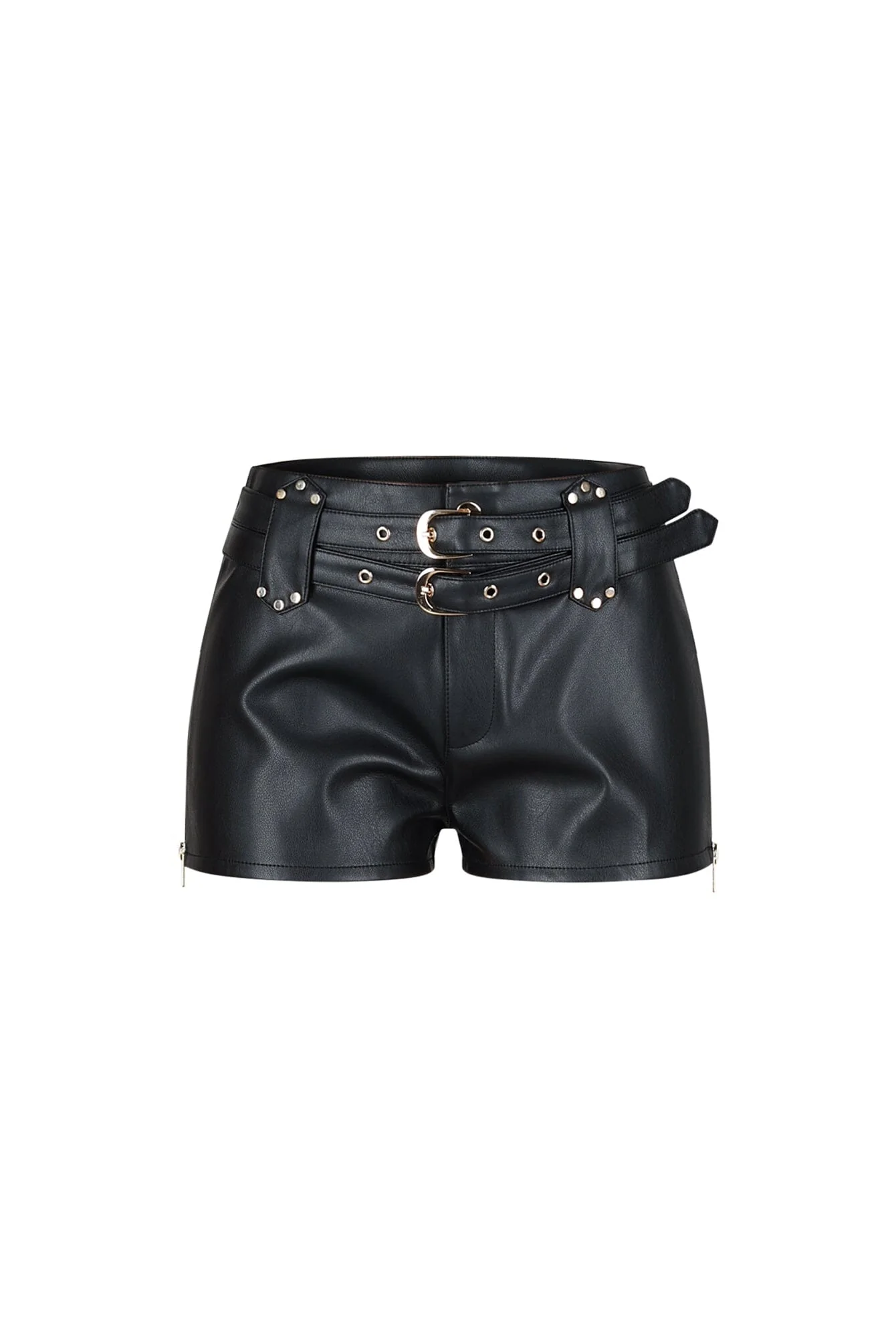 Detroit Faux Leather Shorts - Image 3