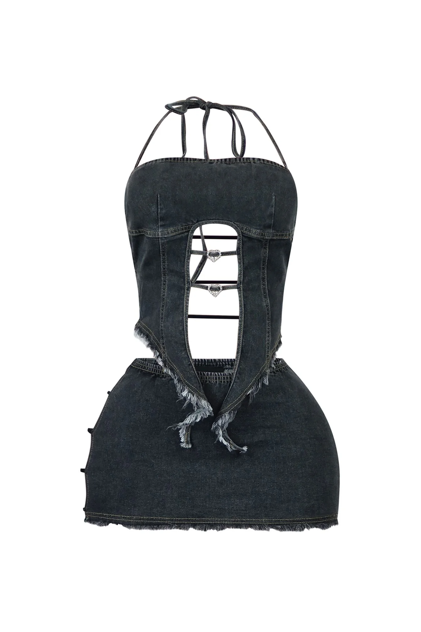 Dylan Denim Strapless Top & Skirt SET - Image 3