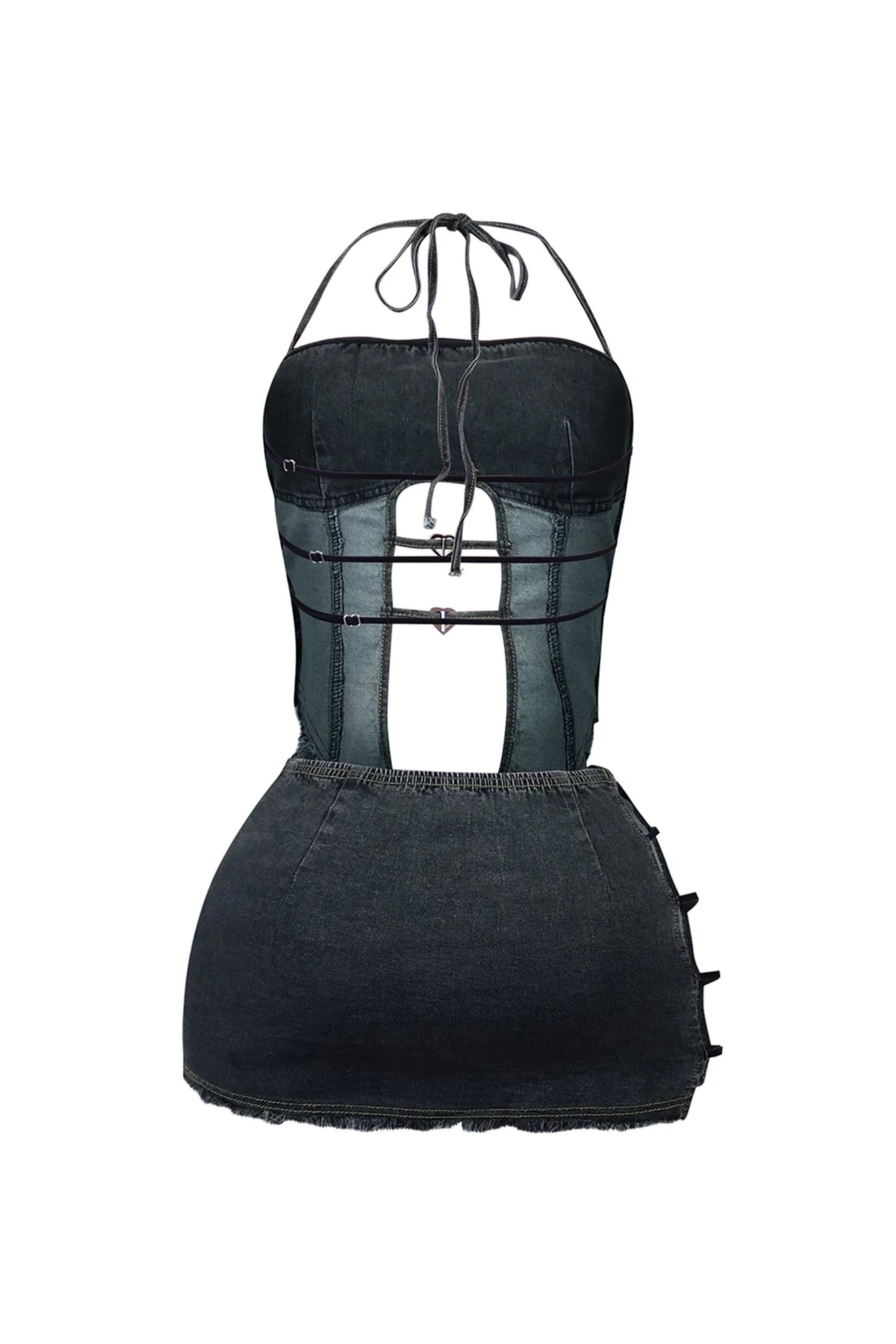 Dylan Denim Strapless Top & Skirt SET - Image 5