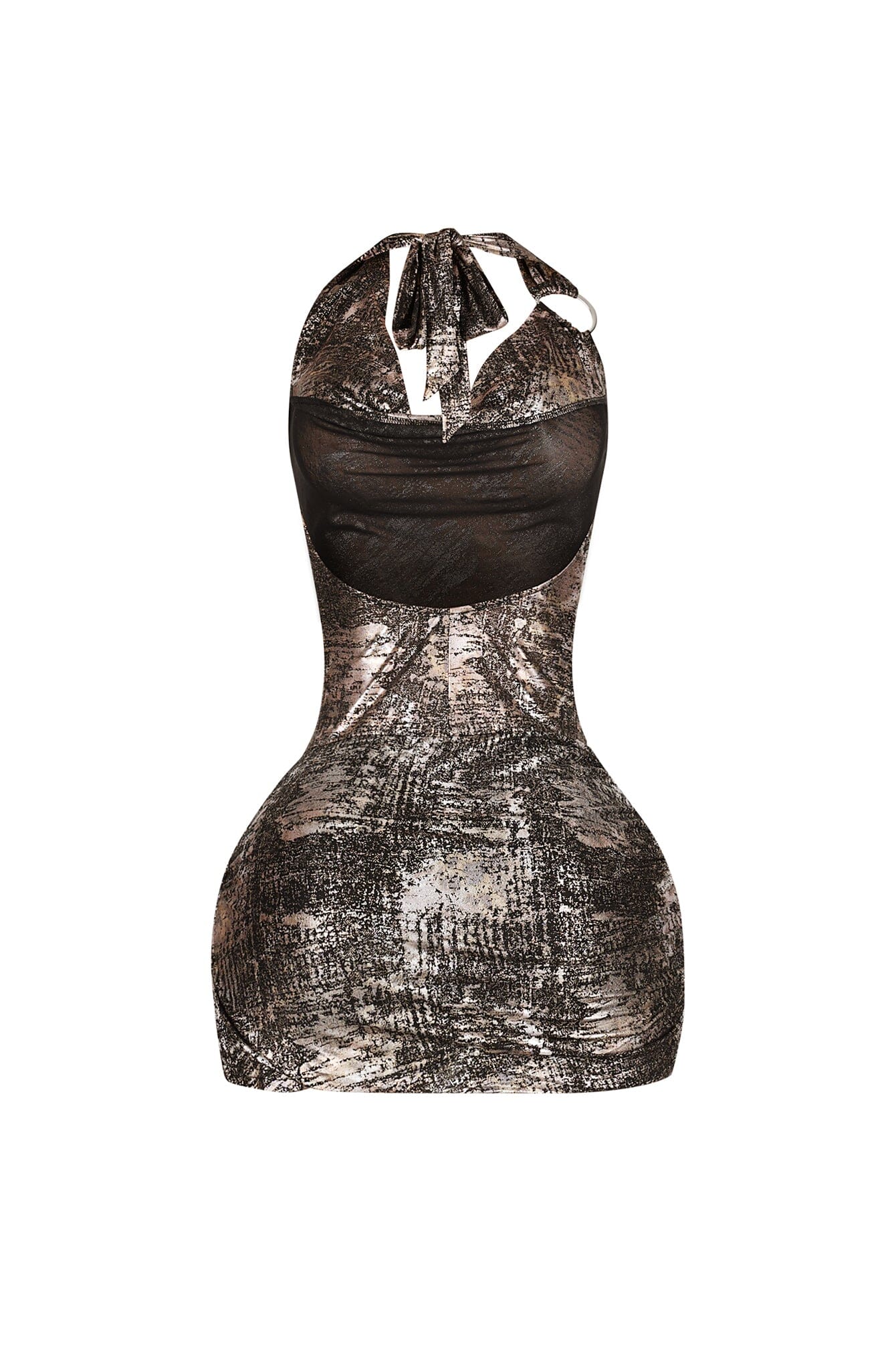 Eclipse Foil Halter Mini Dress - Image 5