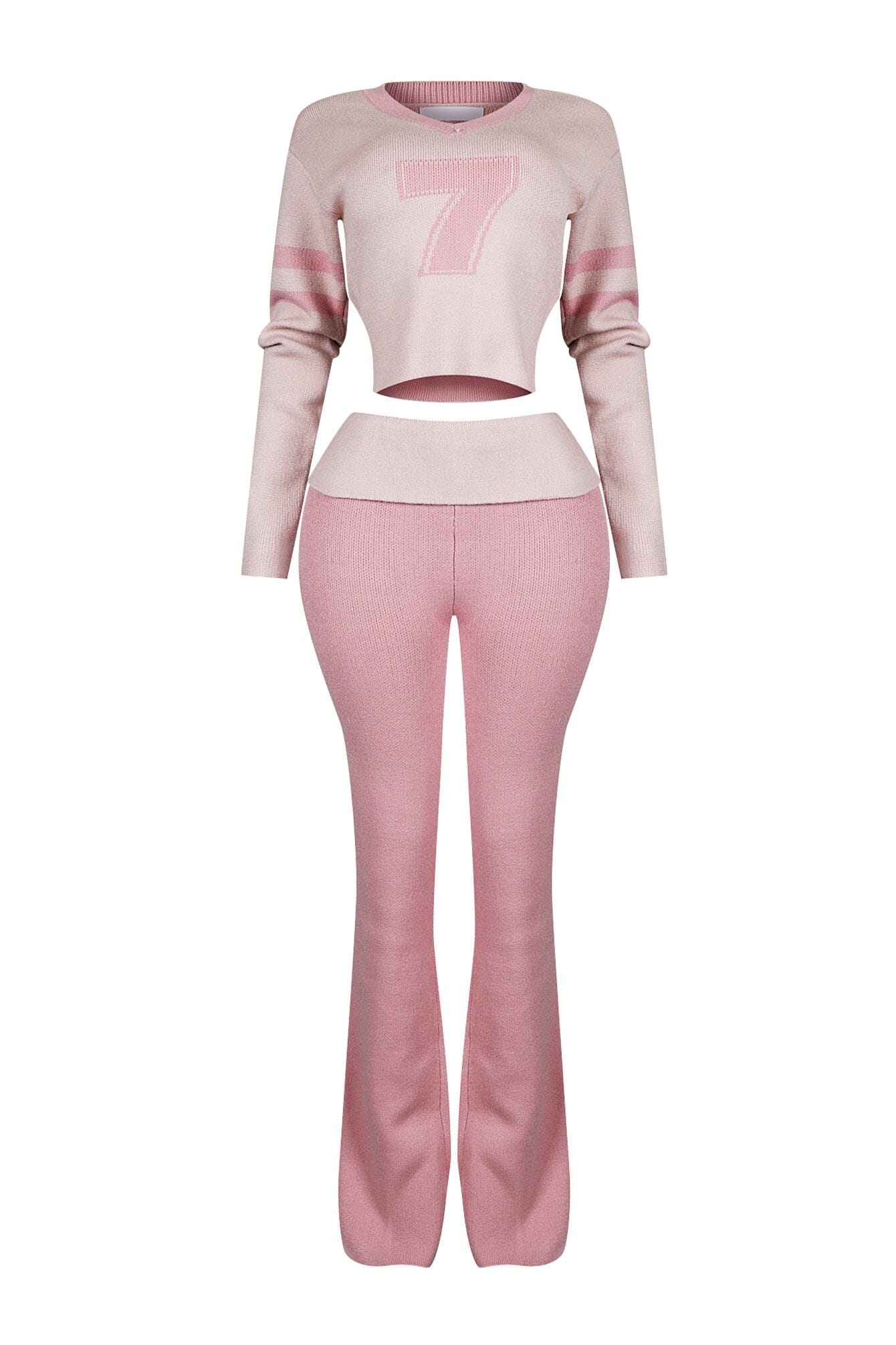 Elana Knit Graphic Top & Pants SET - Image 4