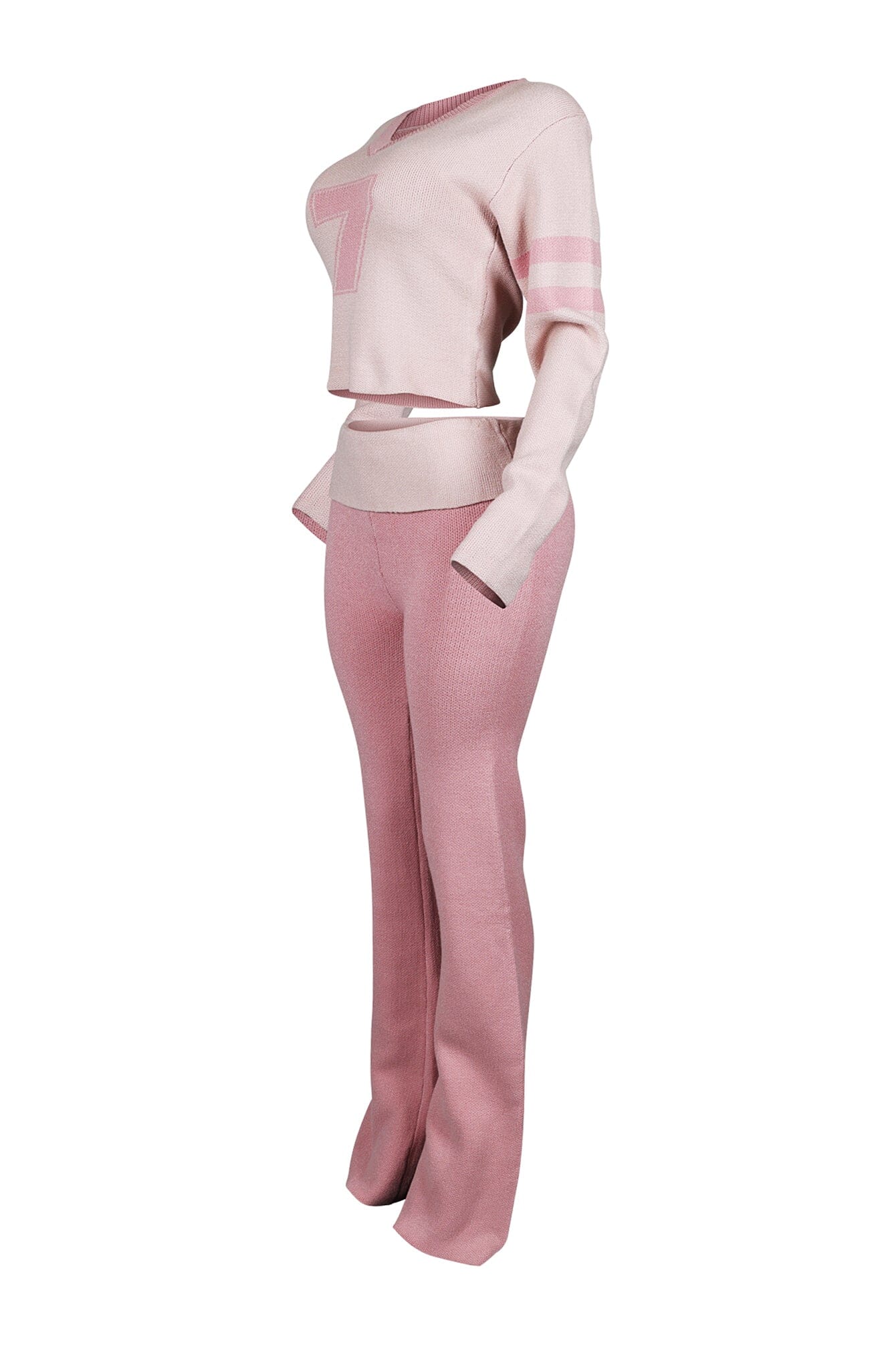 Elana Knit Graphic Top & Pants SET - Image 5