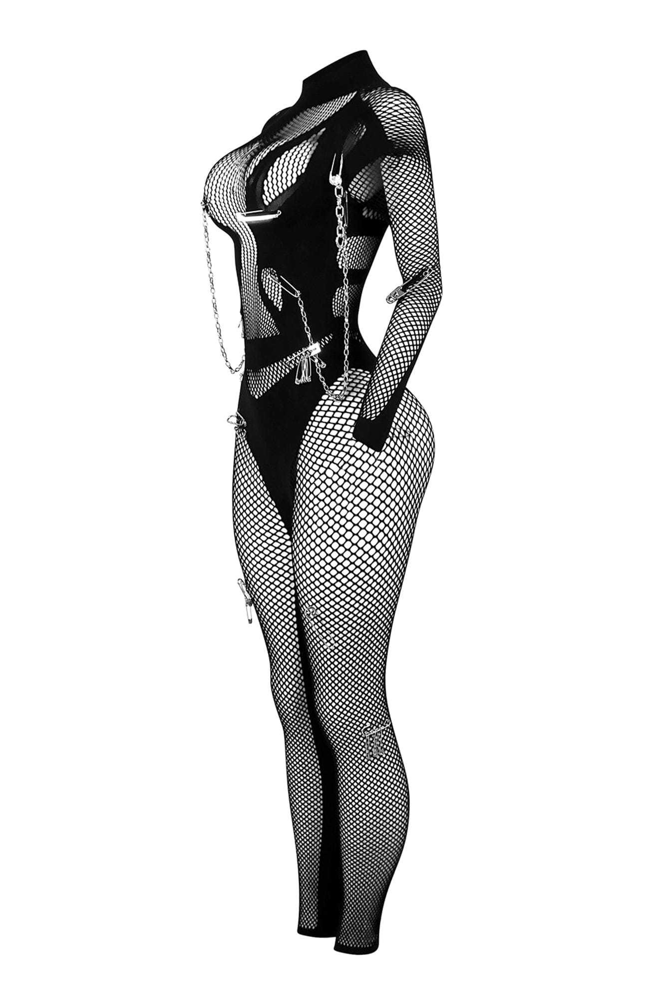 Eleanor Seamless Long Sleeve Fishnet Jumpsuit - Image 4