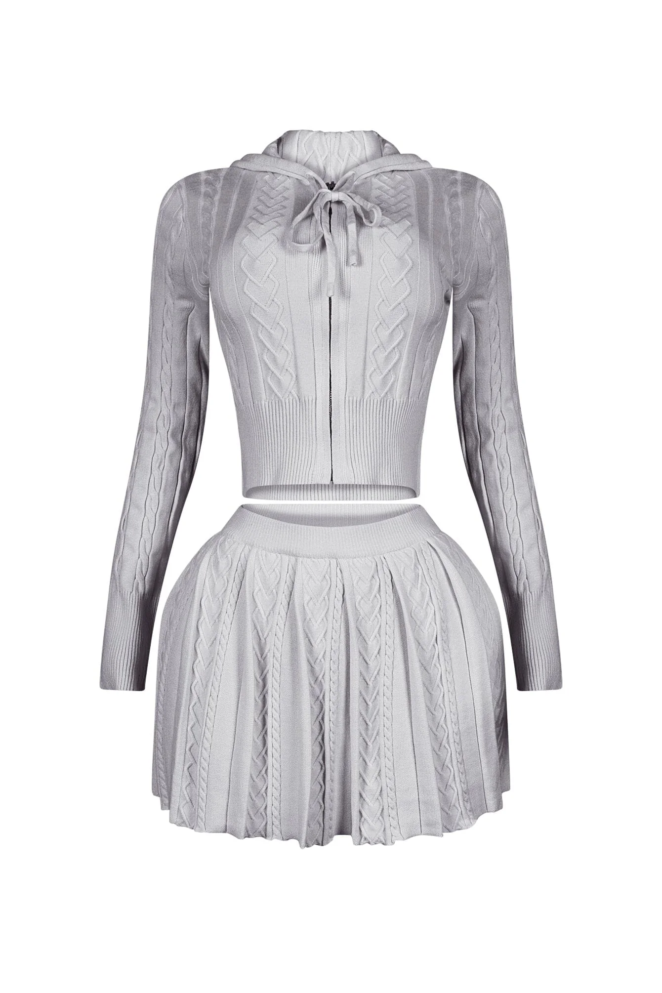 Ella Cable Knit Hoodie & Skort SET - Image 6