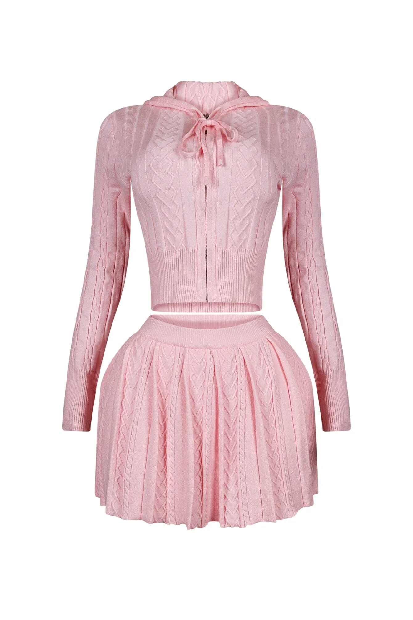 Ella Cable Knit Hoodie & Skort SET - Image 7