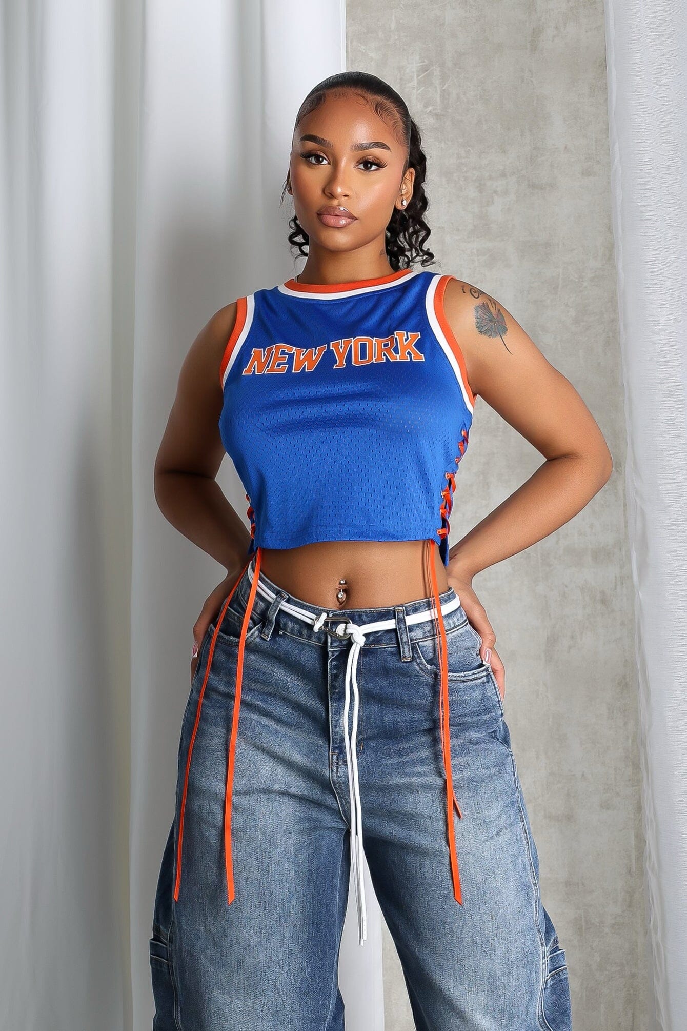 Empire Mesh New York Jersey Top - Image 3