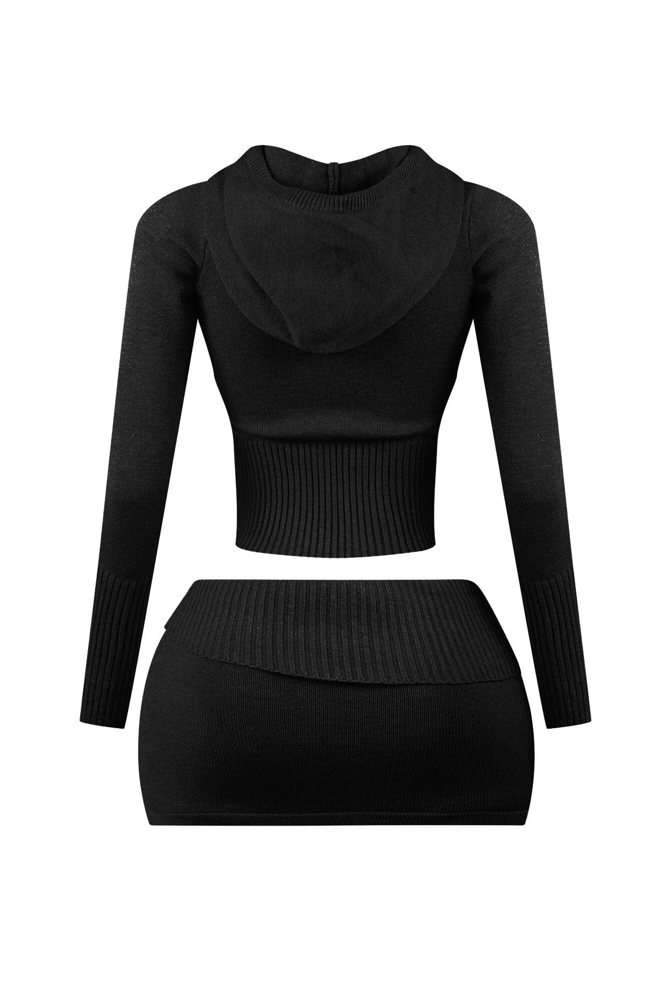 Fatima Knit Hoodie Jacket & Skirt SET - Image 7