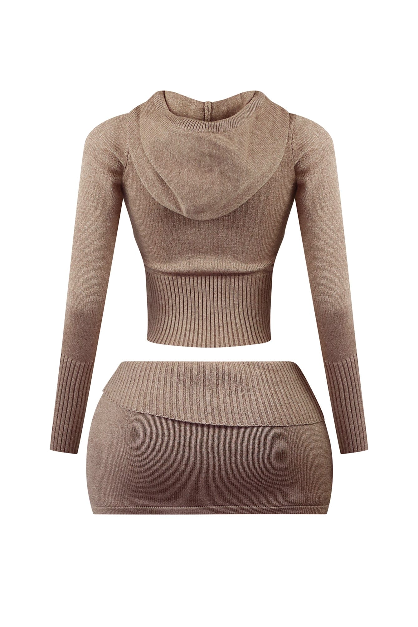 Fatima Knit Hoodie Jacket & Skirt SET - Image 8