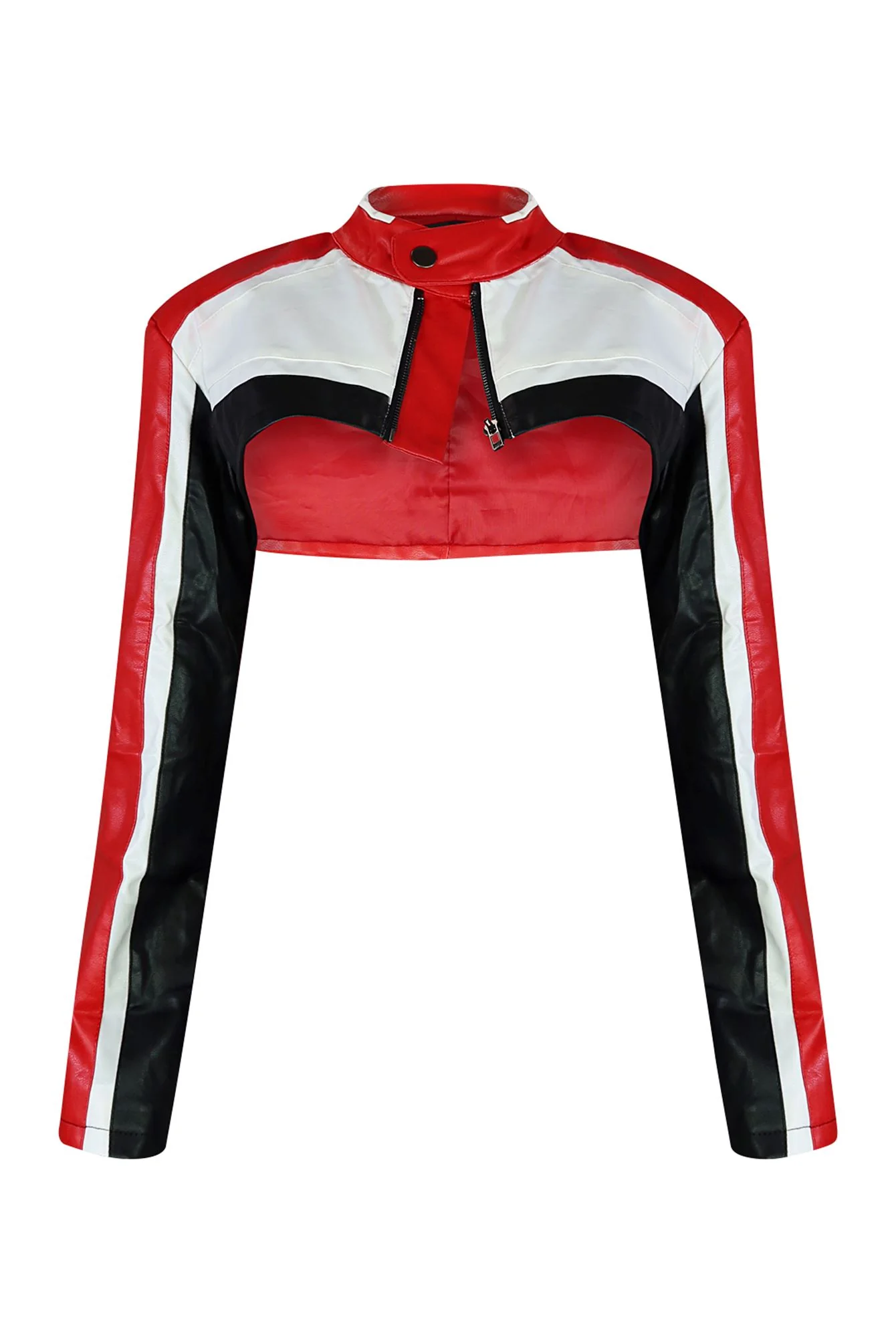 Bittersweet Faux Leather High Crop Jacket - Image 4