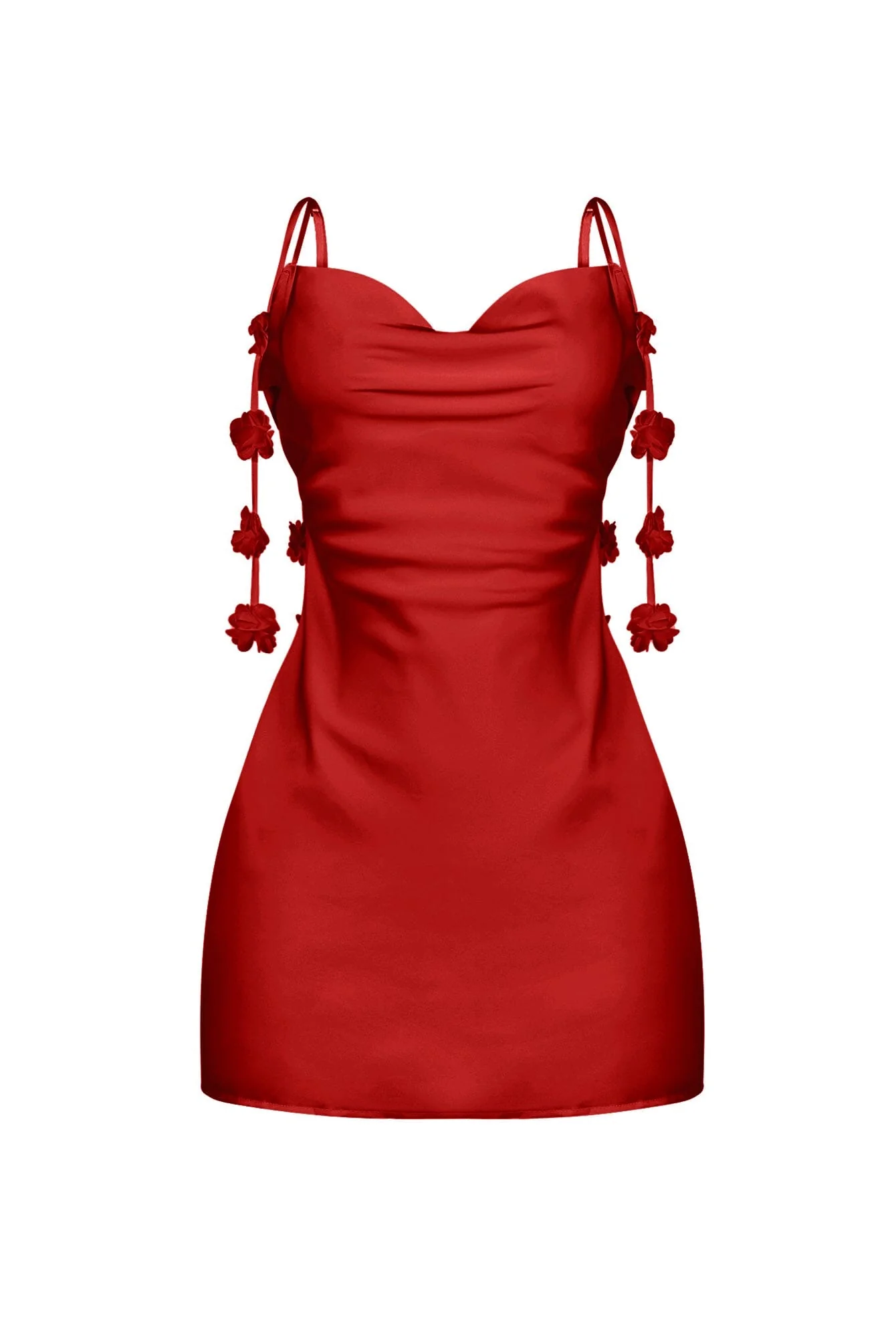 Fernanda Satin Floral String Mini Dress - Image 7