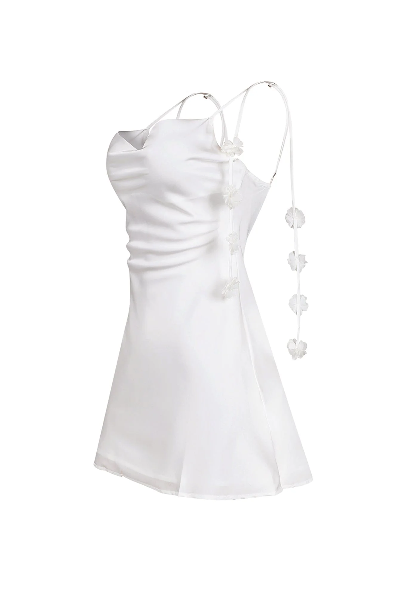 Fernanda Satin Floral String Mini Dress - Image 8