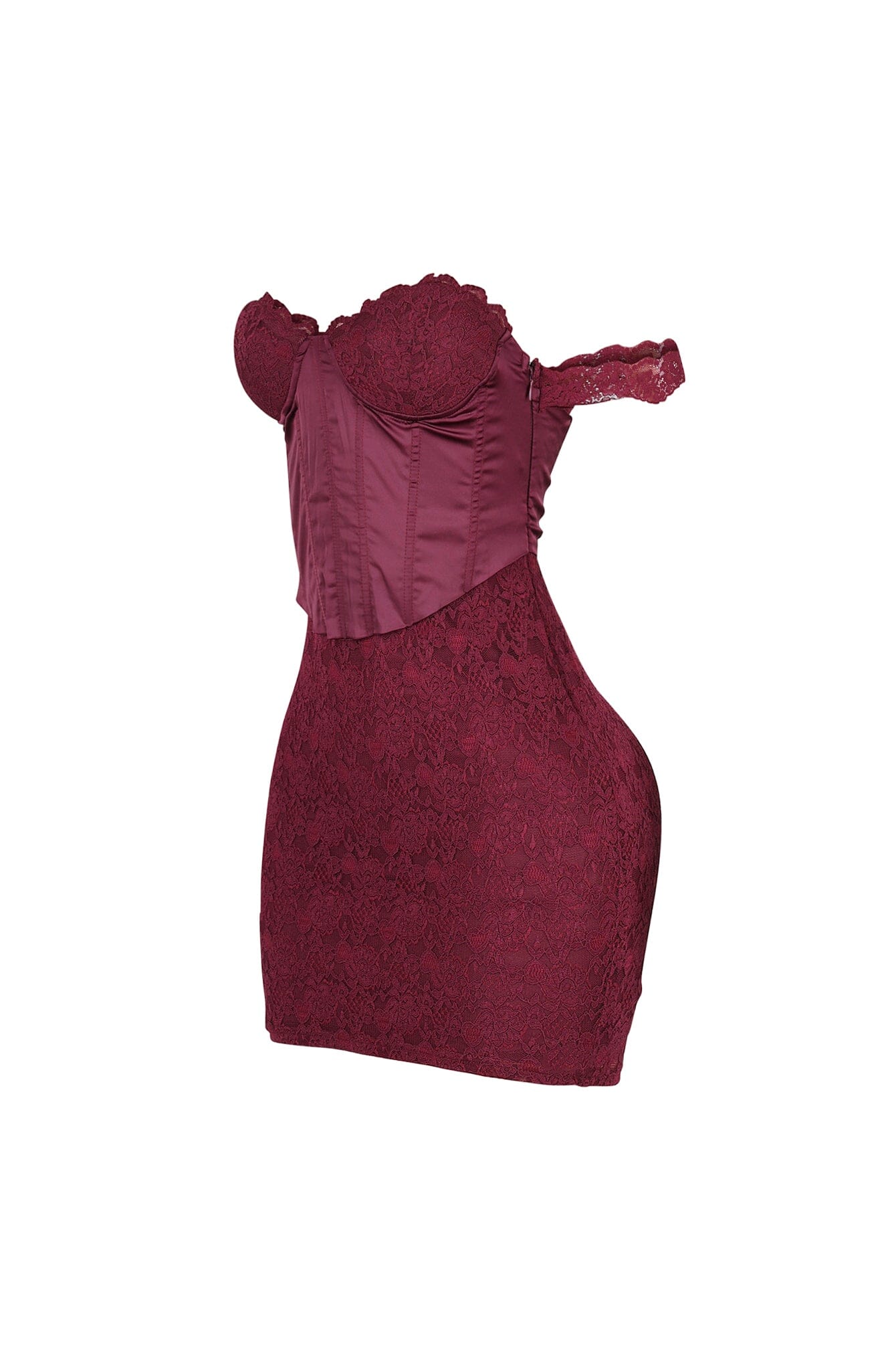 Fever Lace Off Shoulder Mini Dress - Image 7