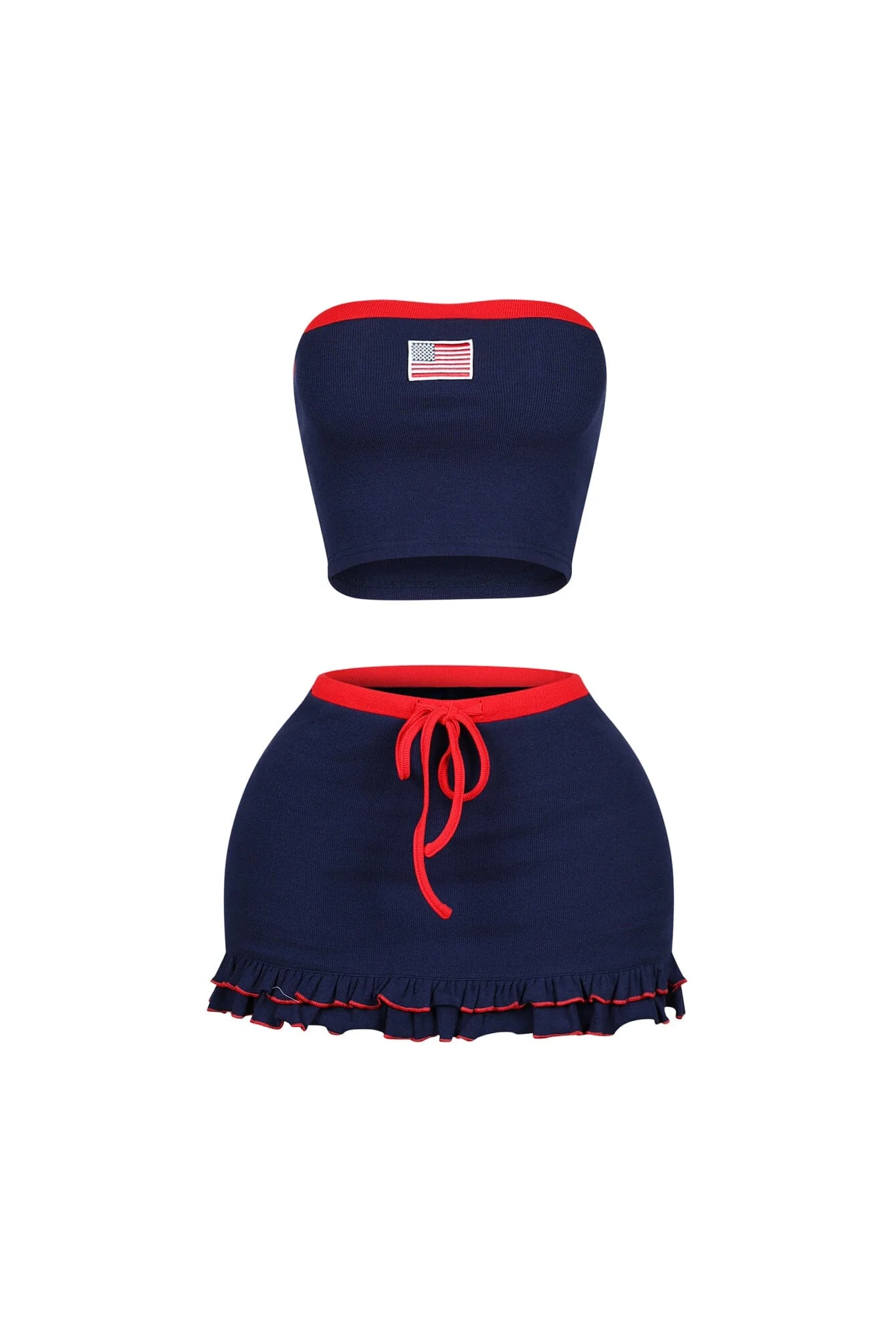 Firework Babe USA Flag Tube Top & Skirt SET - Image 3