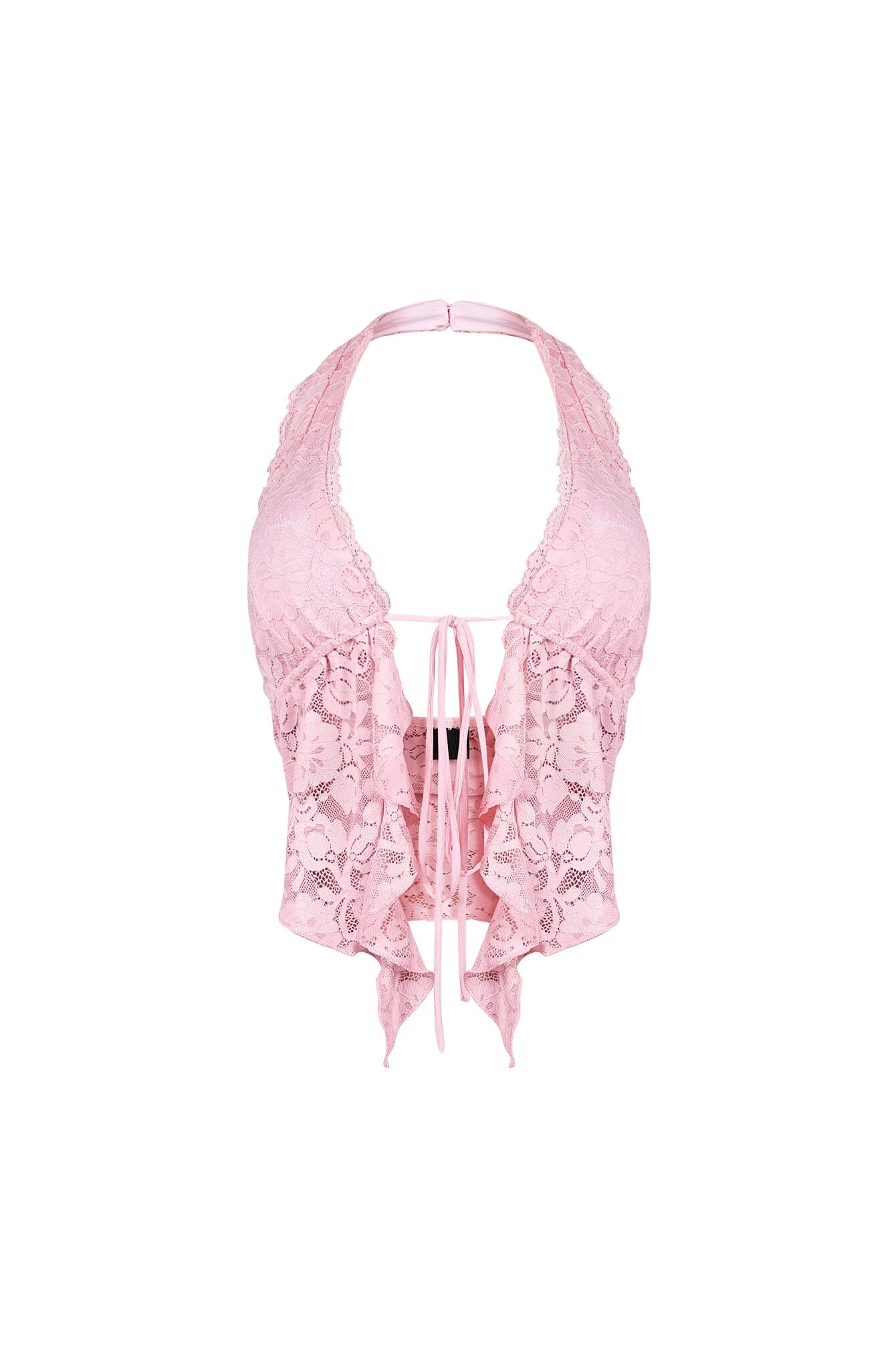 Flora Floral Lace Halter Crop Top - Image 8