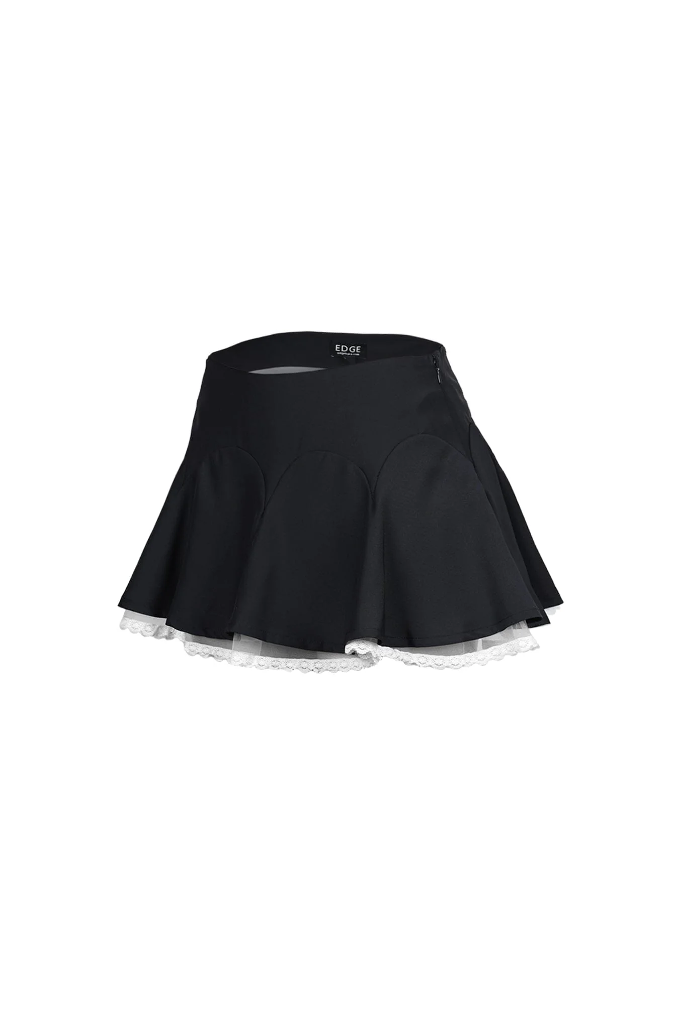 Florette Flare Mini Skirt With Lace Trim - Image 4