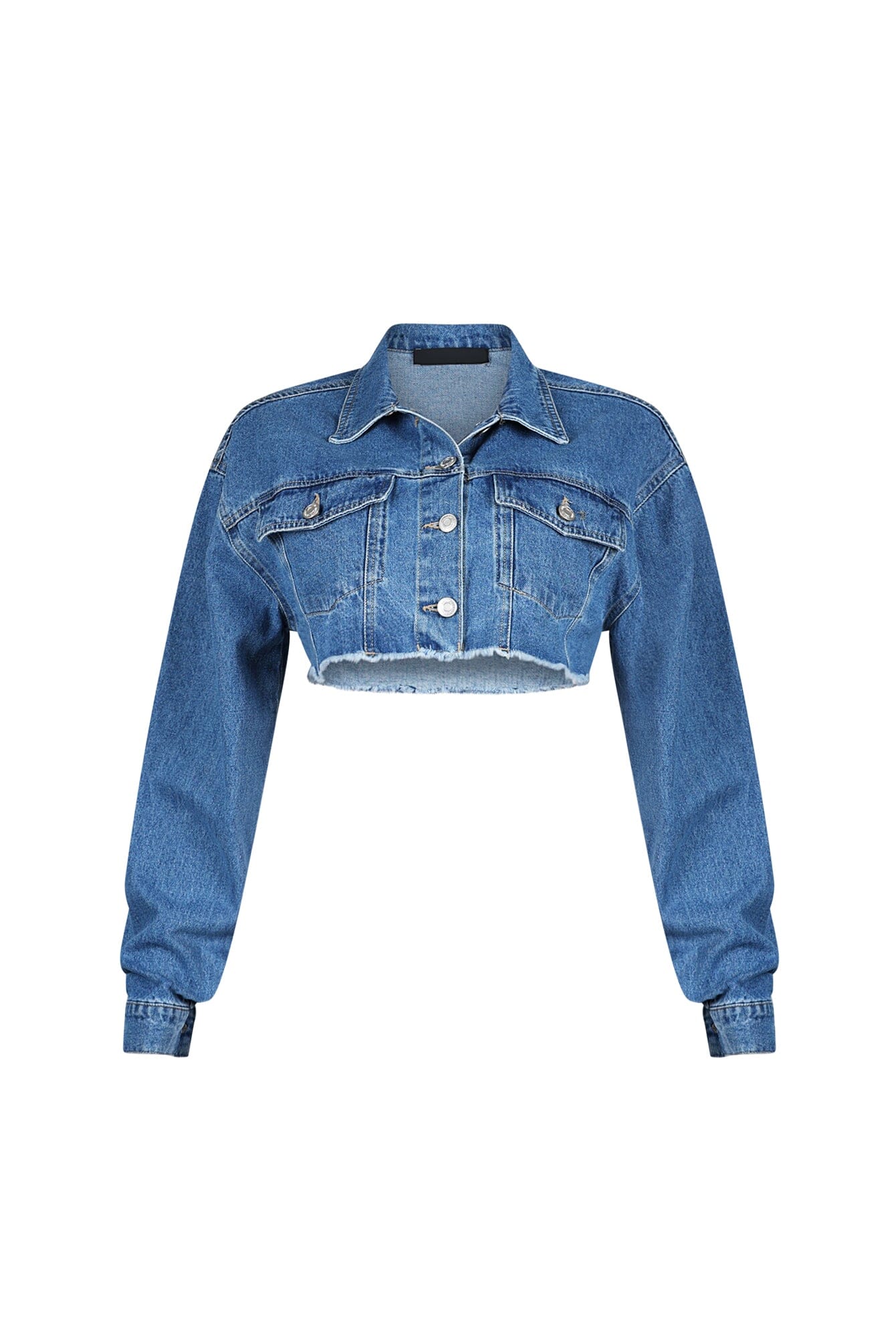 Frayline Denim Crop Jacket - Image 3